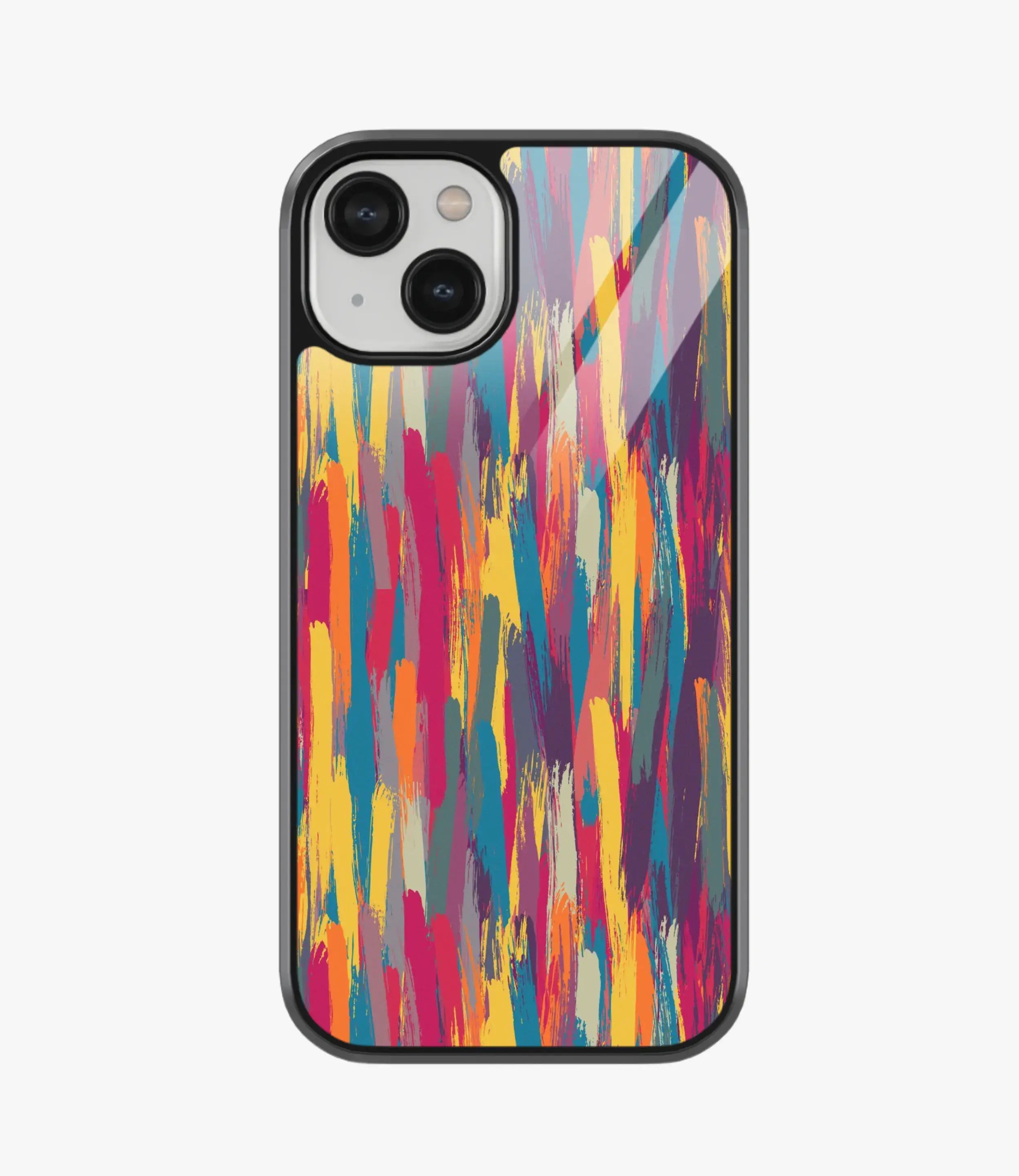 The Case Company Abstract Brush Strokes Pattern Glass Case