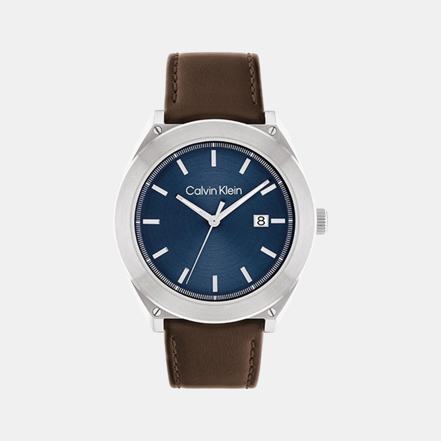 Calvin Klein Casual Essentials Men Quartz Blue Dial Analog Leather Watch 25200200