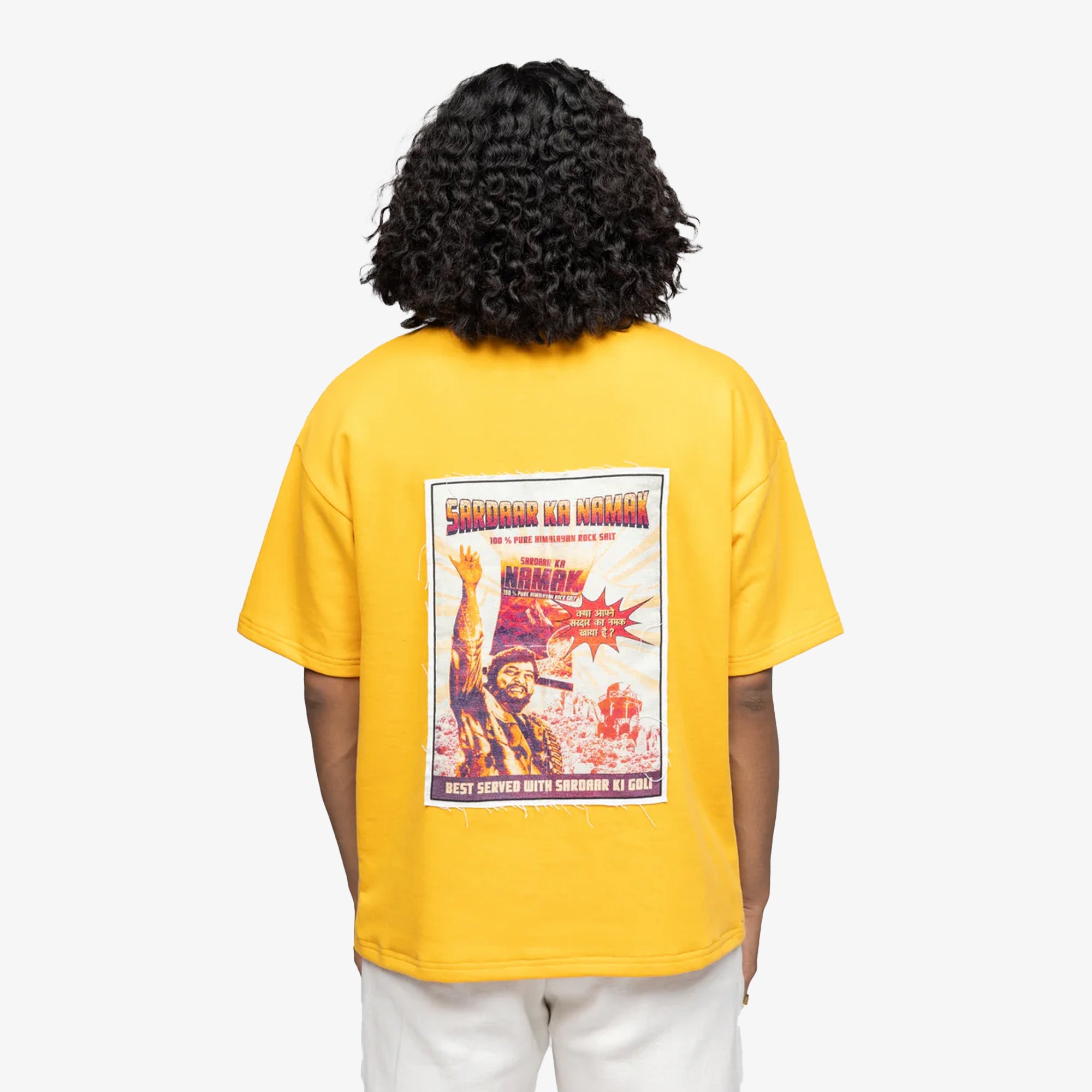F A R A K | Sardaar Ka Namak T-shirt { Yellow/yellow - view 3