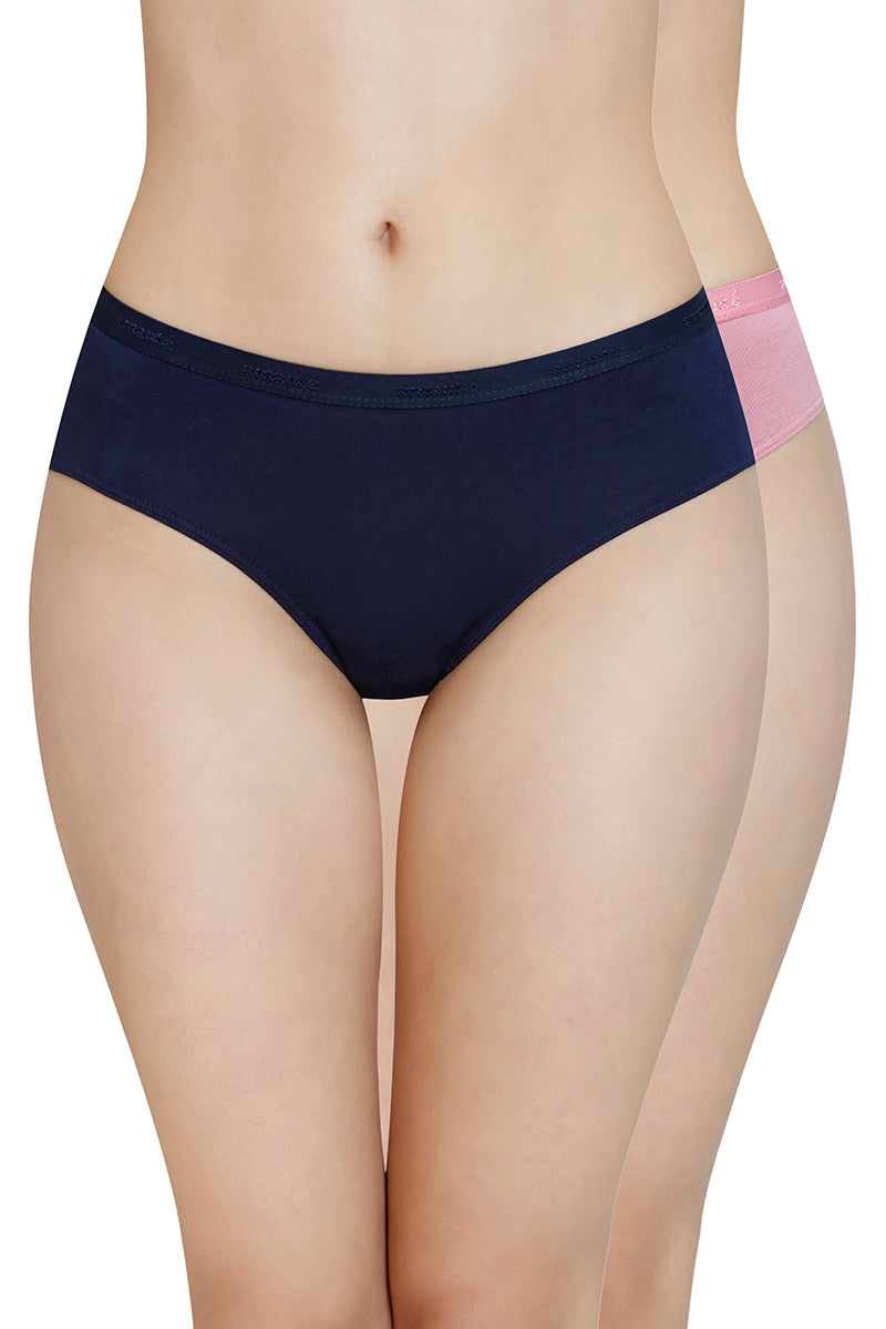 Amante Solid Mid Rise Modal Bikini Panty (Pack of 2)