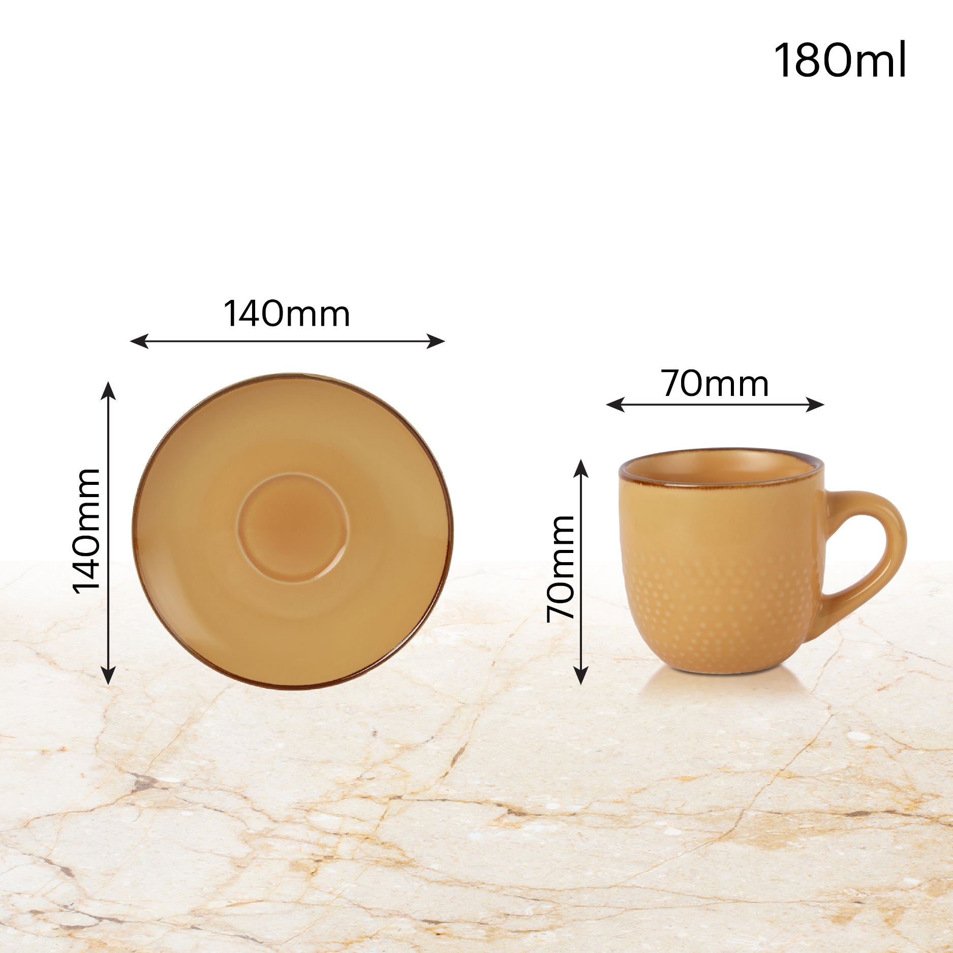 Cello Hampshire 6 Pieces Ceramic Cup & Saucer - view 28