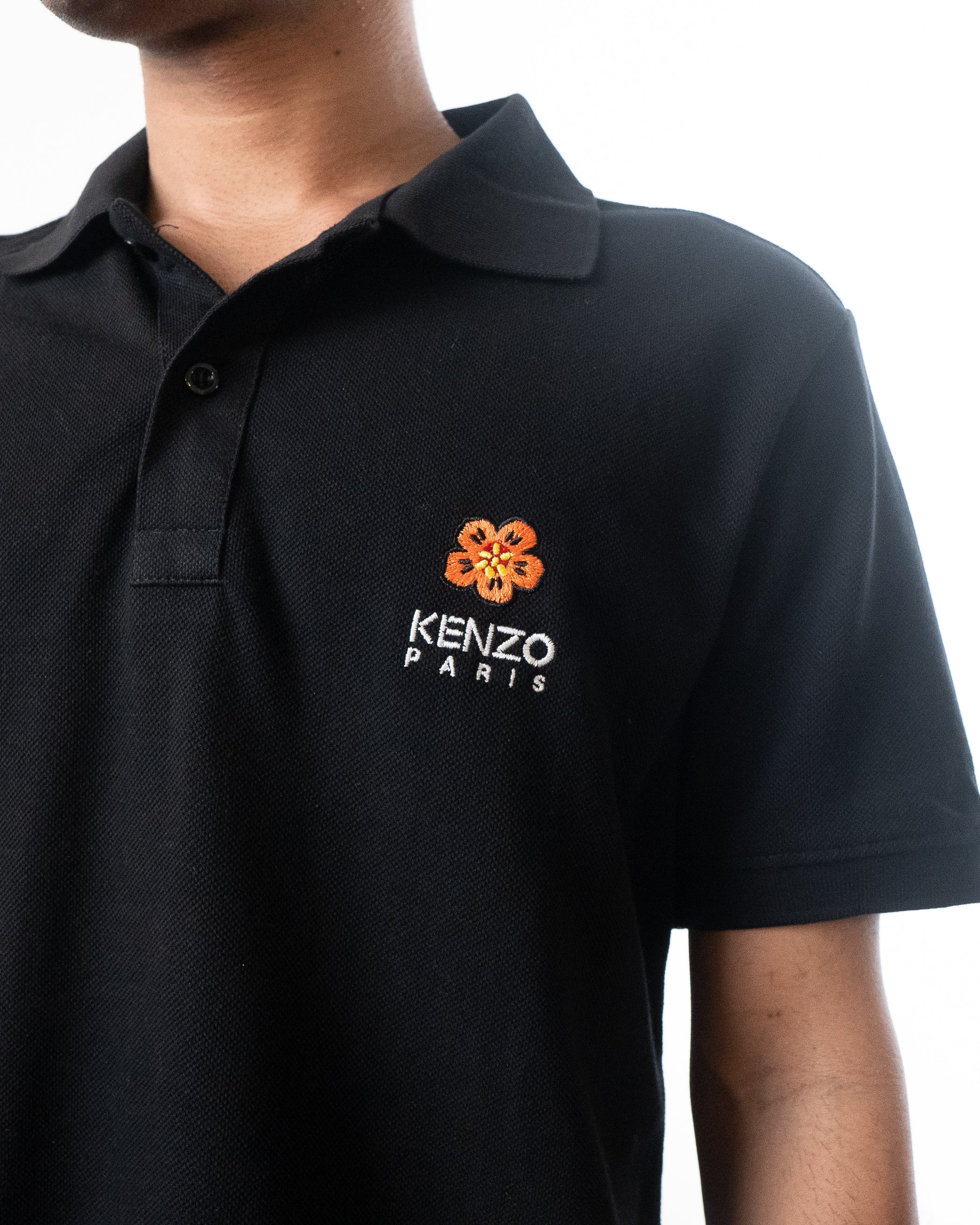 Kenzo Boke Flower Cotton Slim Fit Polo T-Shirt - view 2