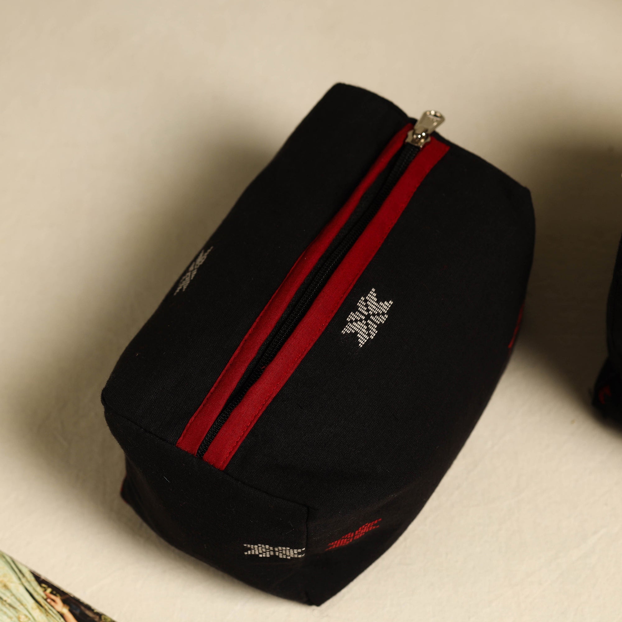 NOORI BAZAR Black - Handmade Cotton Toiletry Bags (Set of 3) 04 - view 2