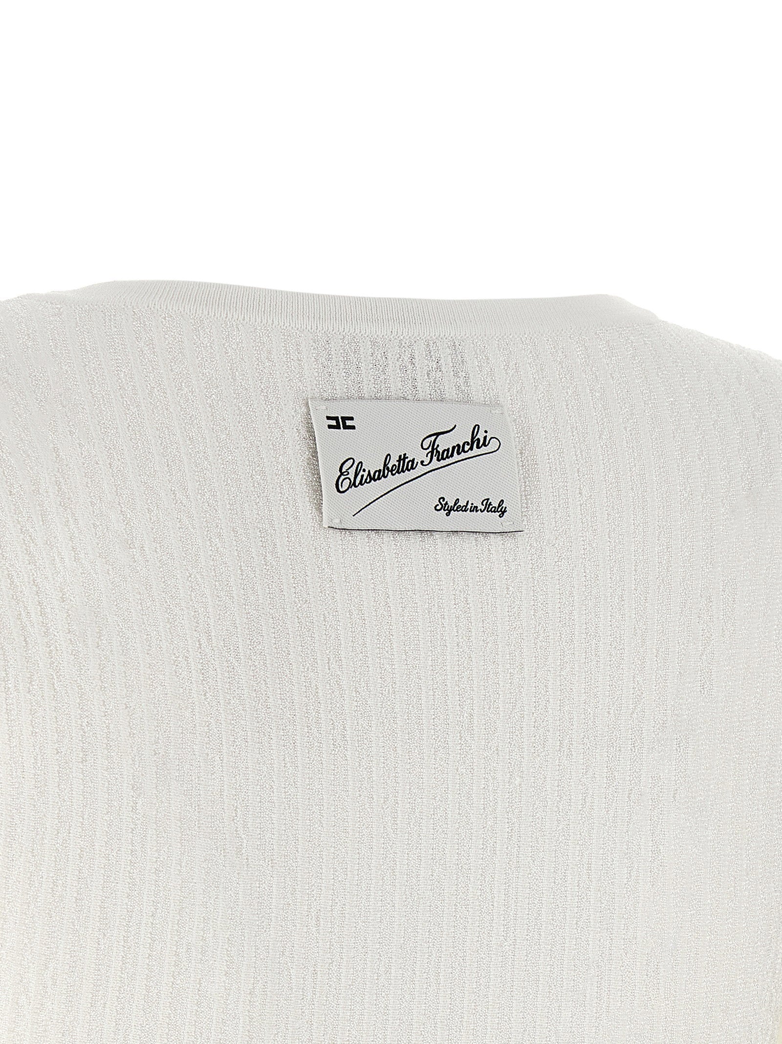 Elisabetta Franchi Knitted Pleated Dress - view 4