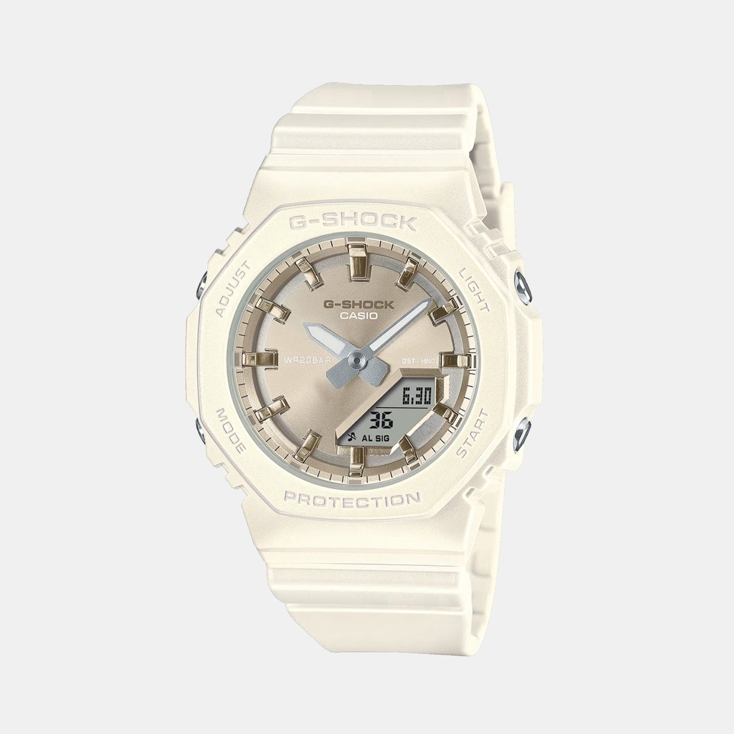 Casio G-Shock Women Quartz Cream Dial Analog-Digital Resin Watch G1620