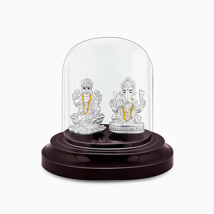 GIVA Jewellery Silver Lakshmi and Ganesha Idol - view 2