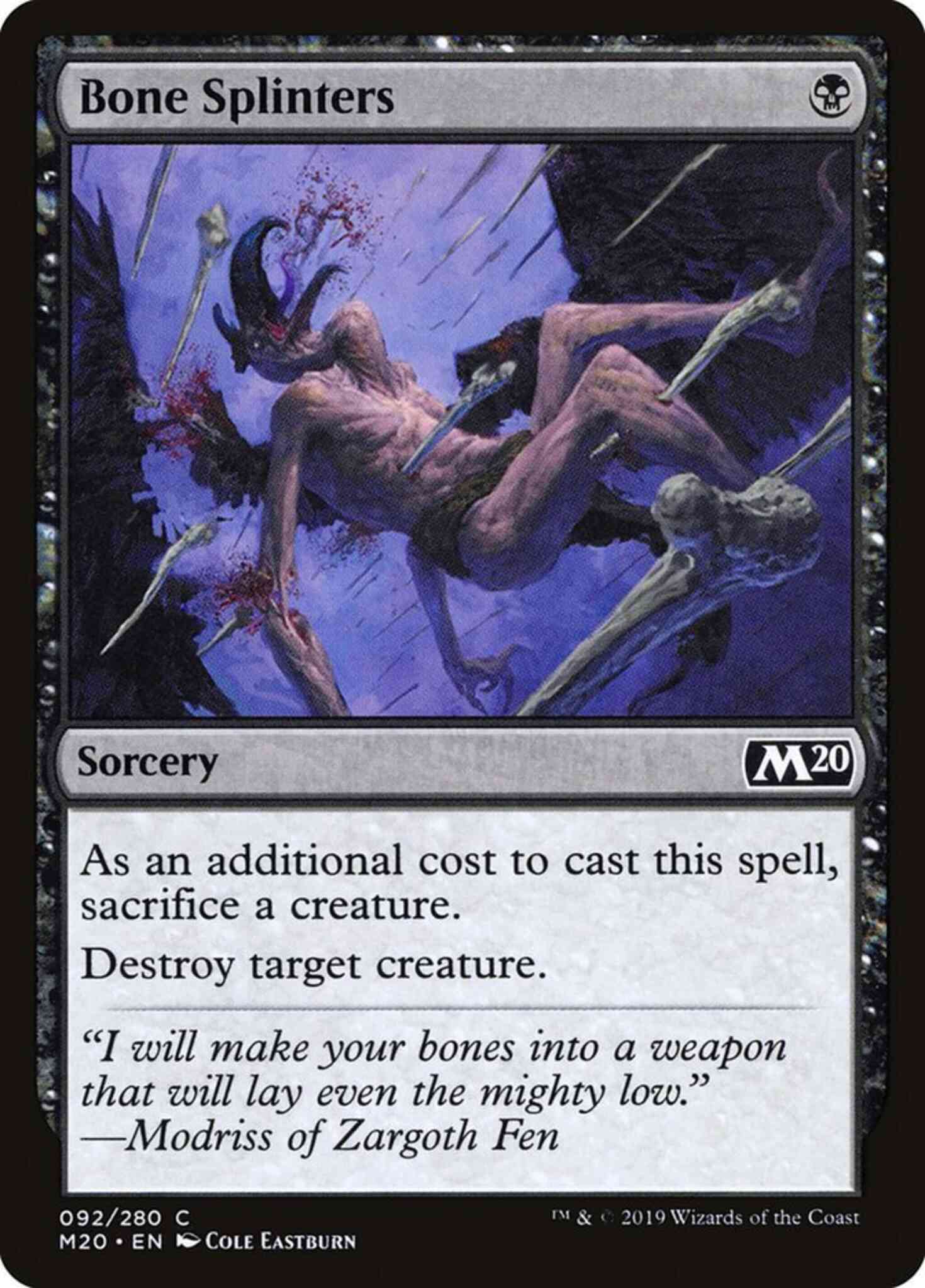 Bone splinters 92 – Magic Bone Splinters [92] [Core Set 2020] [Non-Foil]