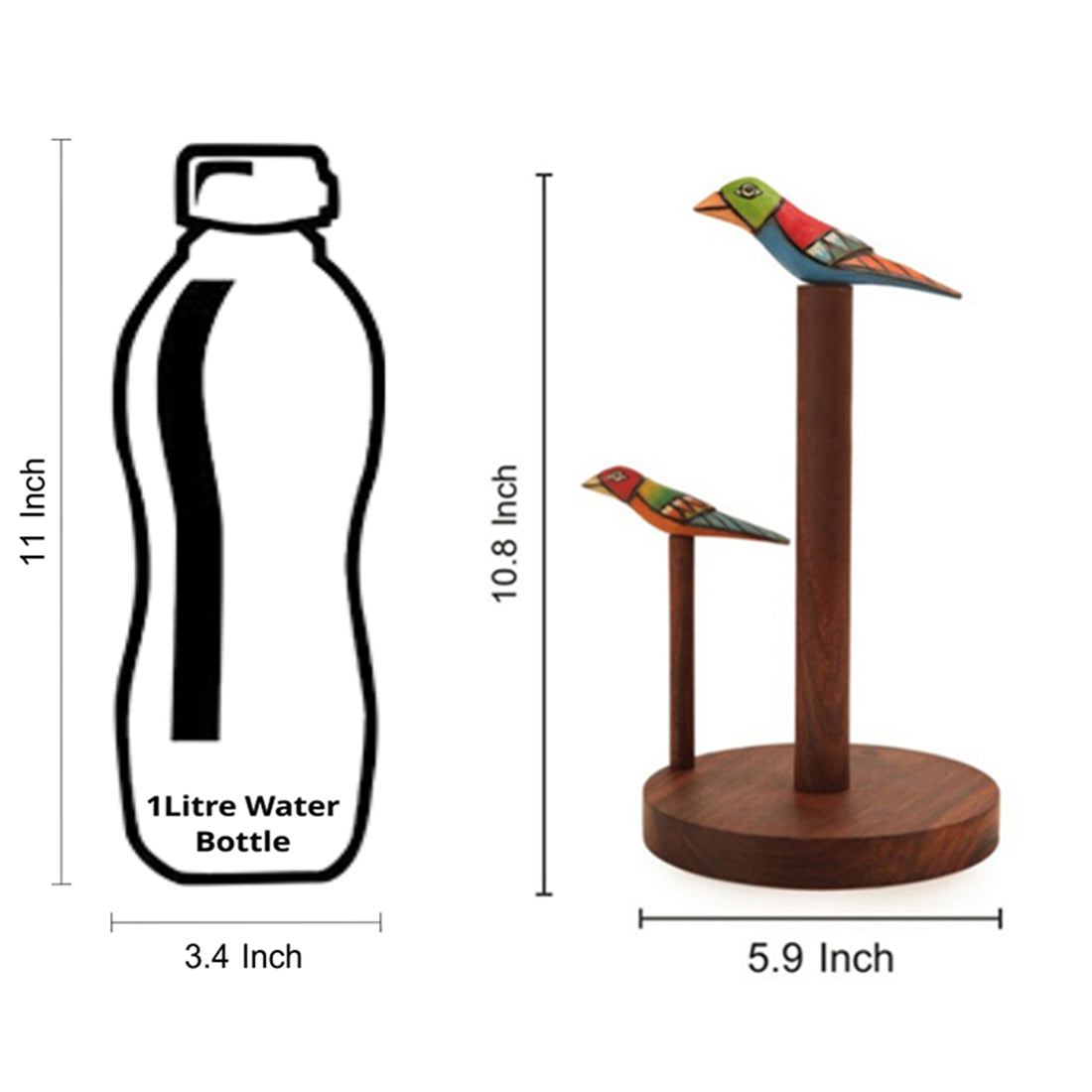 EXCLUSIVELANE Bird Collection Brown Elegant Napkin Holder In Sheesham Wood - view 7