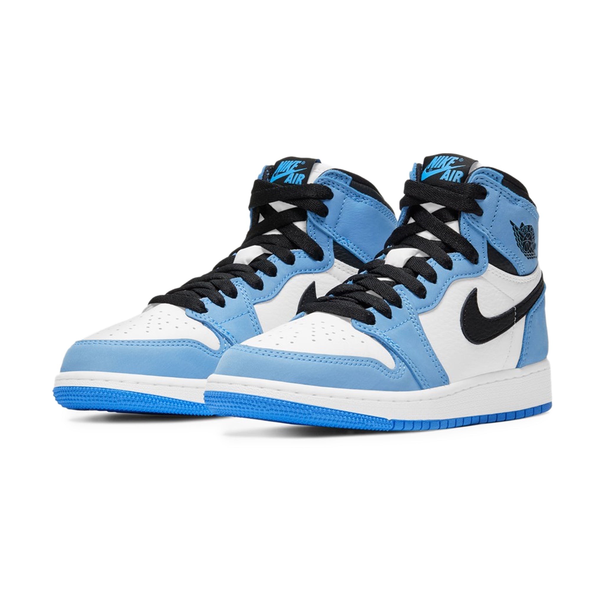 Air Jordan 1 Retro High White UNC University Blue Black (GS) - view 2