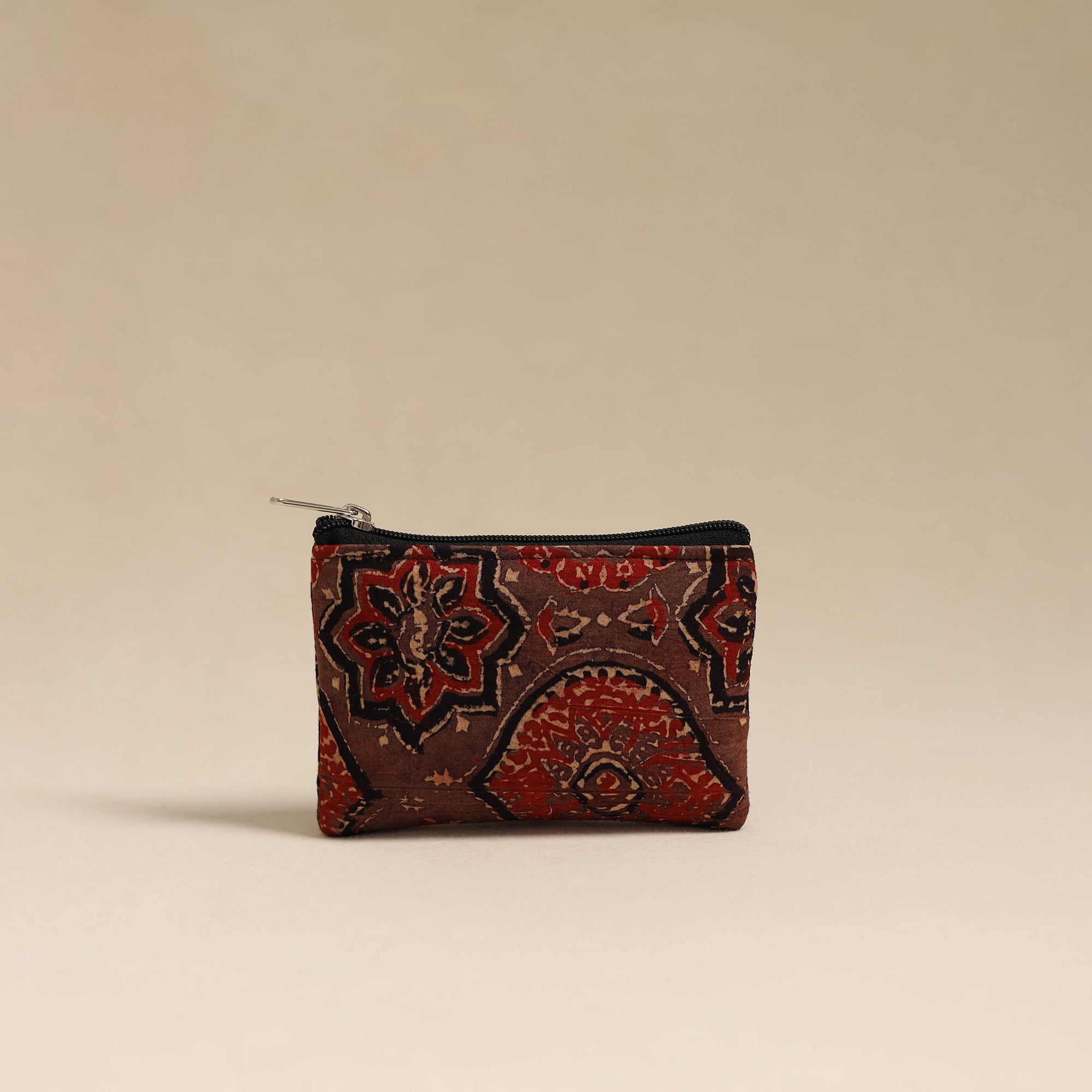 NOORI BAZAR Brown - Handmade Quilted Cotton Coin Pouch 01