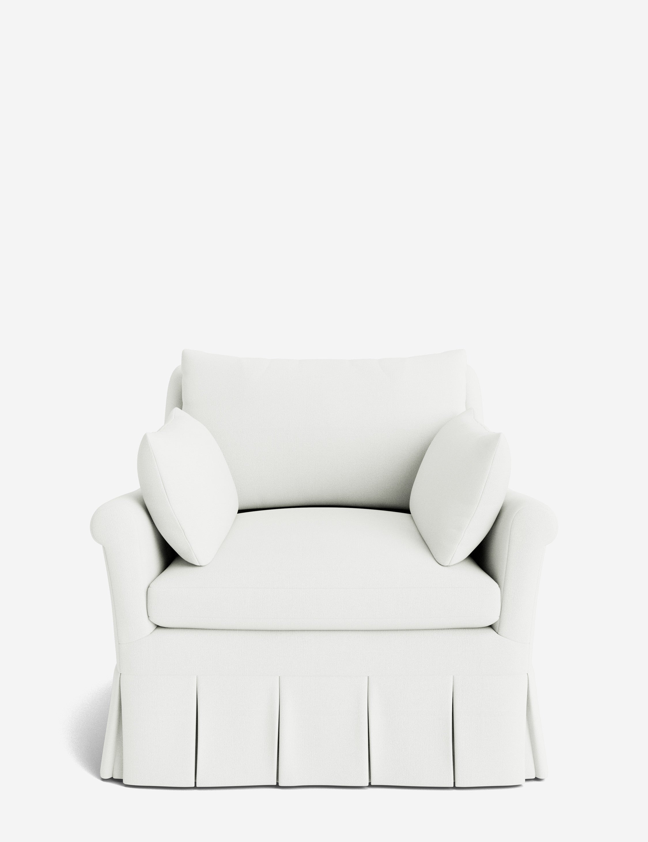 Lulu and Georgia Portola Rolled Arm Luxe Depth Pleated Chair - view 55
