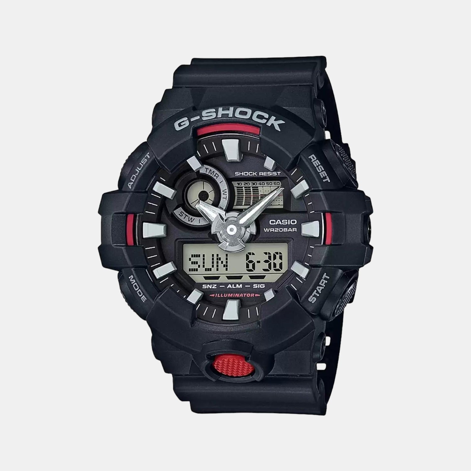 Casio G-Shock Men Quartz Black Dial Analog-Digital Resin Watch G714