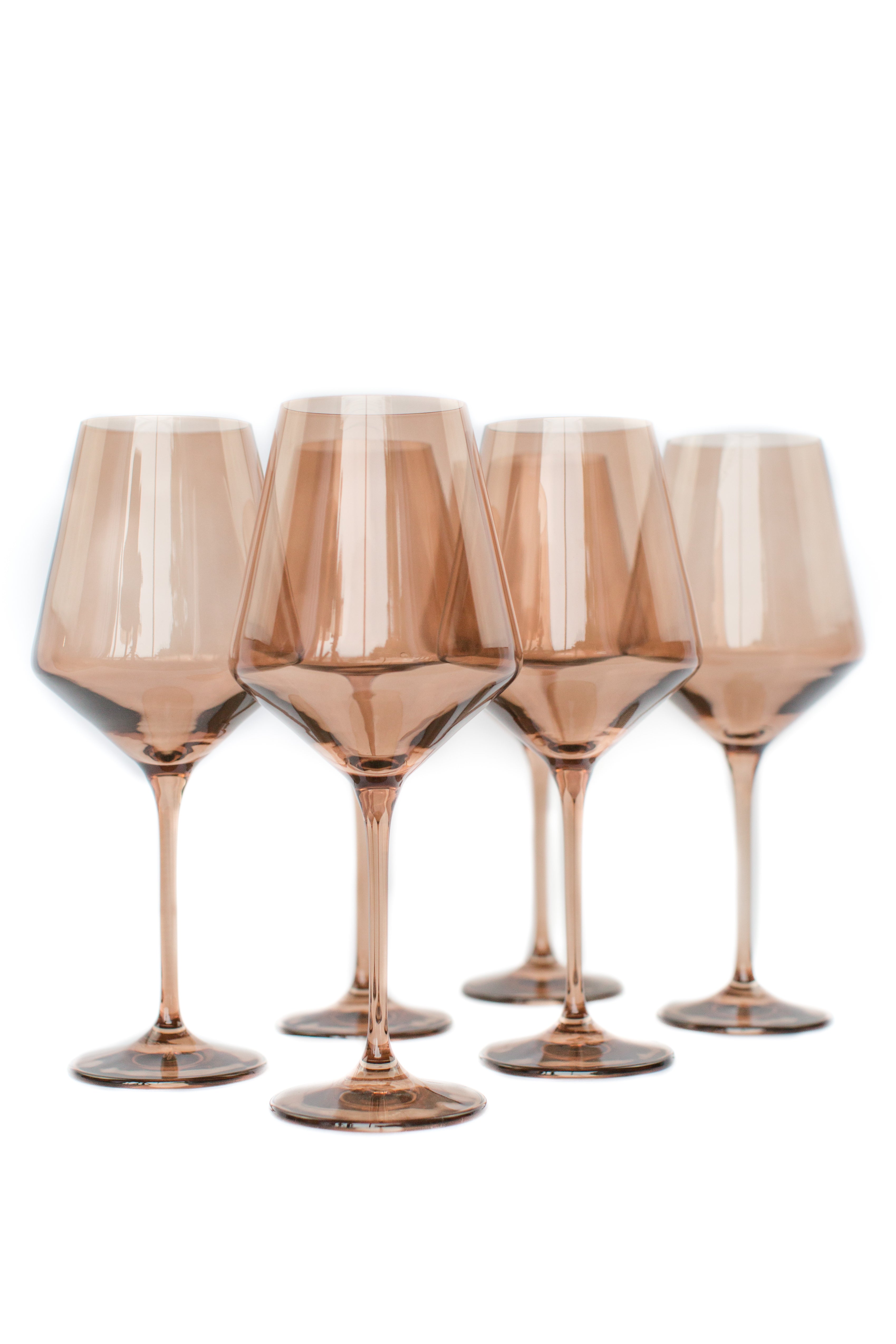 RH Signature Co. Estelle Colored Wine Stemware - Set of 6 {Mocha Mousse (Our Amber Smoke)} - view 7