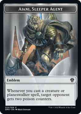 Ajani sleeper agent – Magic Ajani, Sleeper Agent Emblem [25] [DMU Set Symbol] [Dominaria United: Tokens] [Non-Foil]