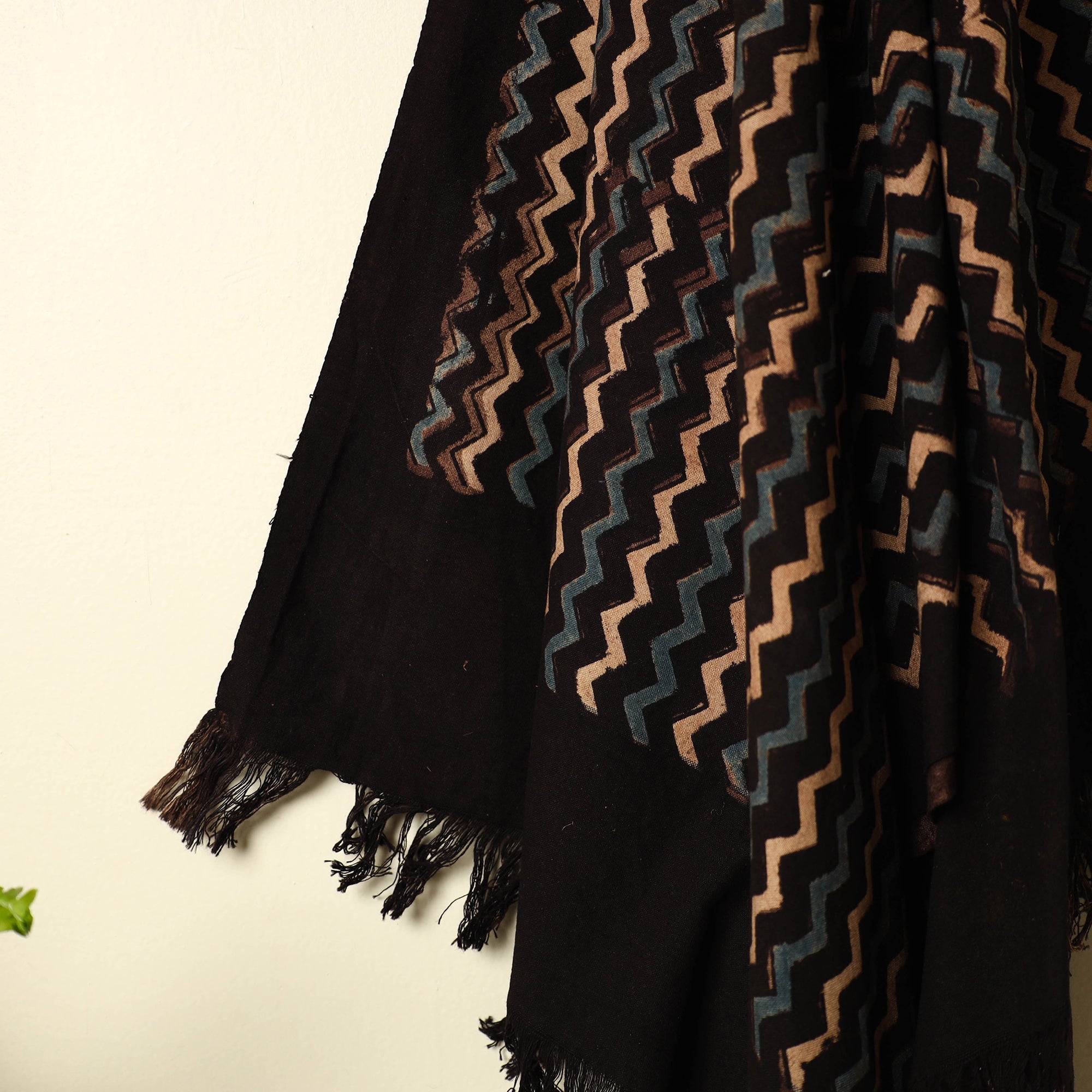 KACHCHH JI CHHAAP Brown - Handloom Block Print Cotton Ajrakh Towel 02 - view 3
