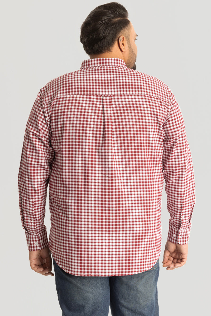 SNITCH Red Oxford Checks Shirt - view 6