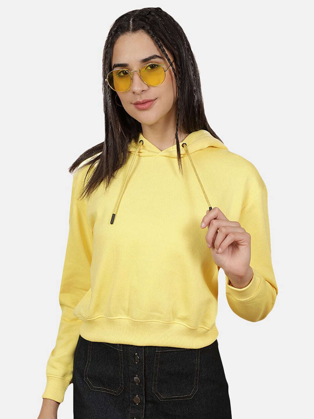Freehand By The Indian Garage Co Women's Solid Regular Fit Sweatshirt
