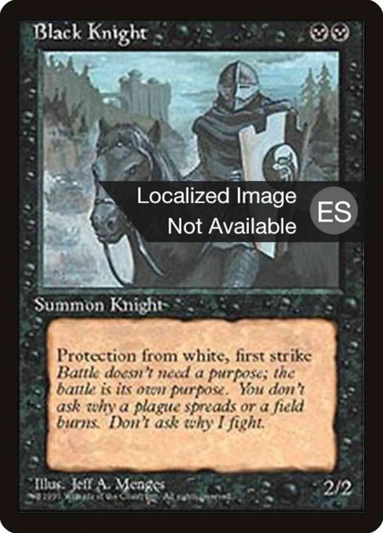Spanish 121 fourth – Magic Black Knight - Spanish [121] [Fourth Edition Black Border: Spanish] [Non-Foil]