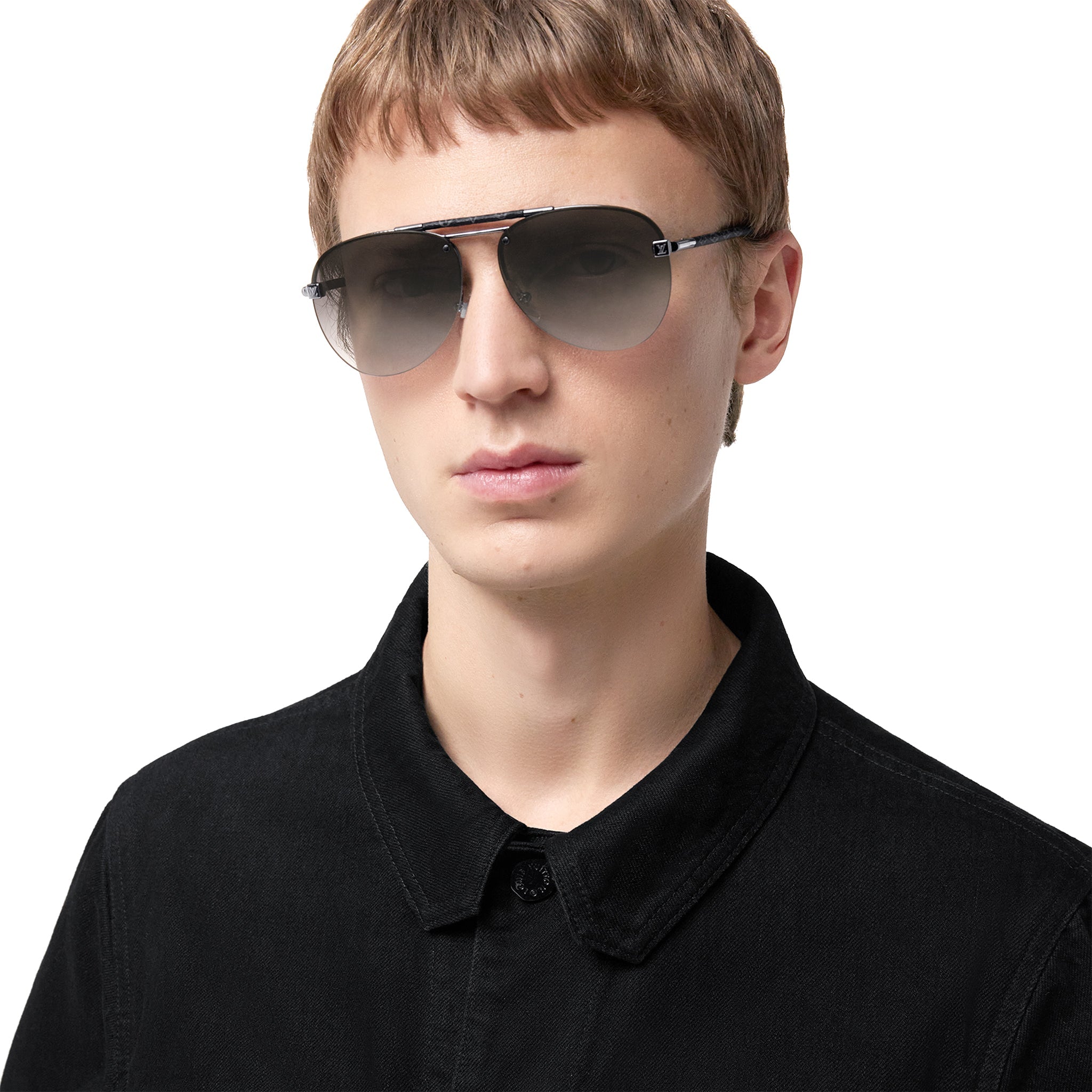 Louis Vuitton Clockwise Canvas Grey Sunglasses - view 4