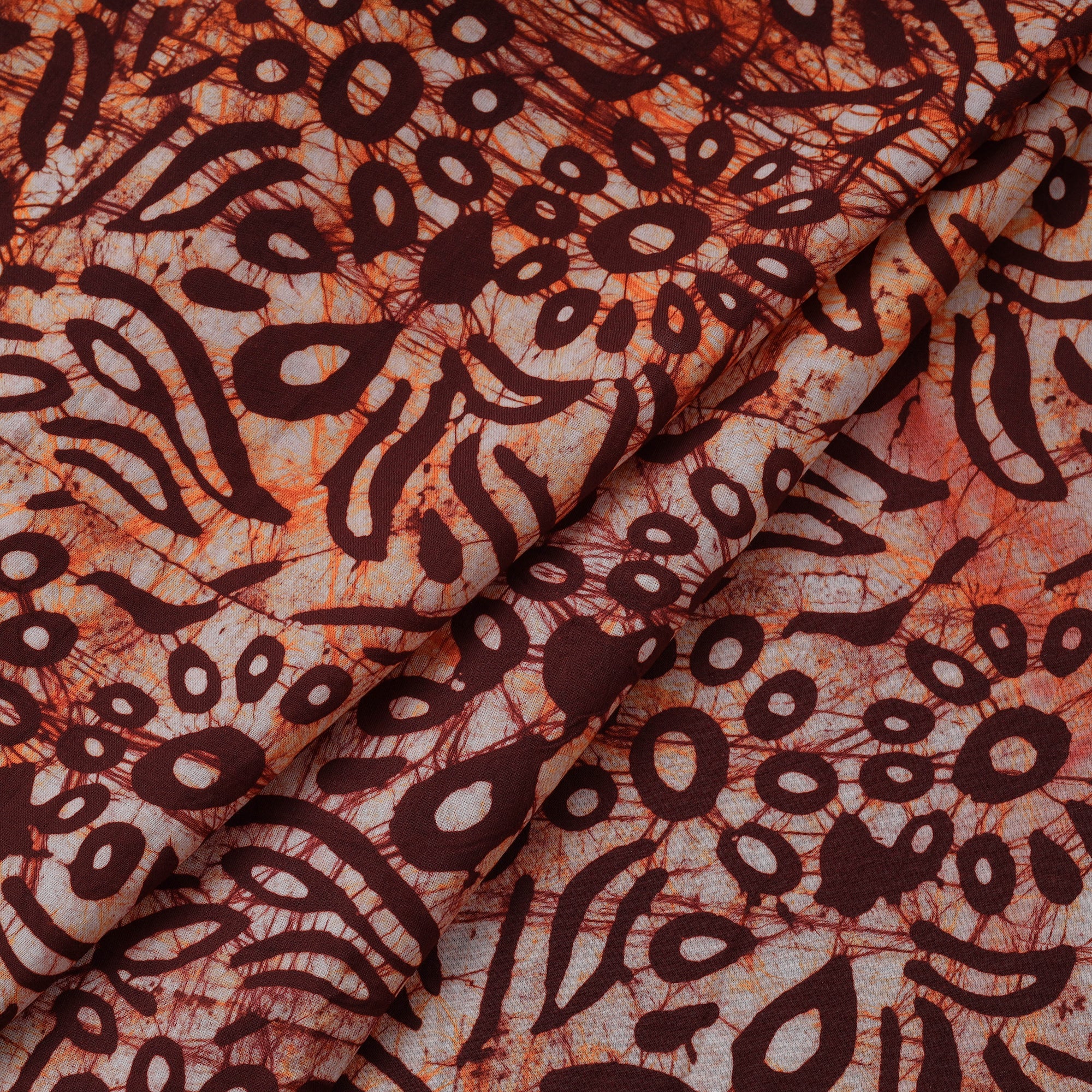BATIK BY MD. SHARIFF Brown - Hand Printed Cotton Batik Fabric - view 2
