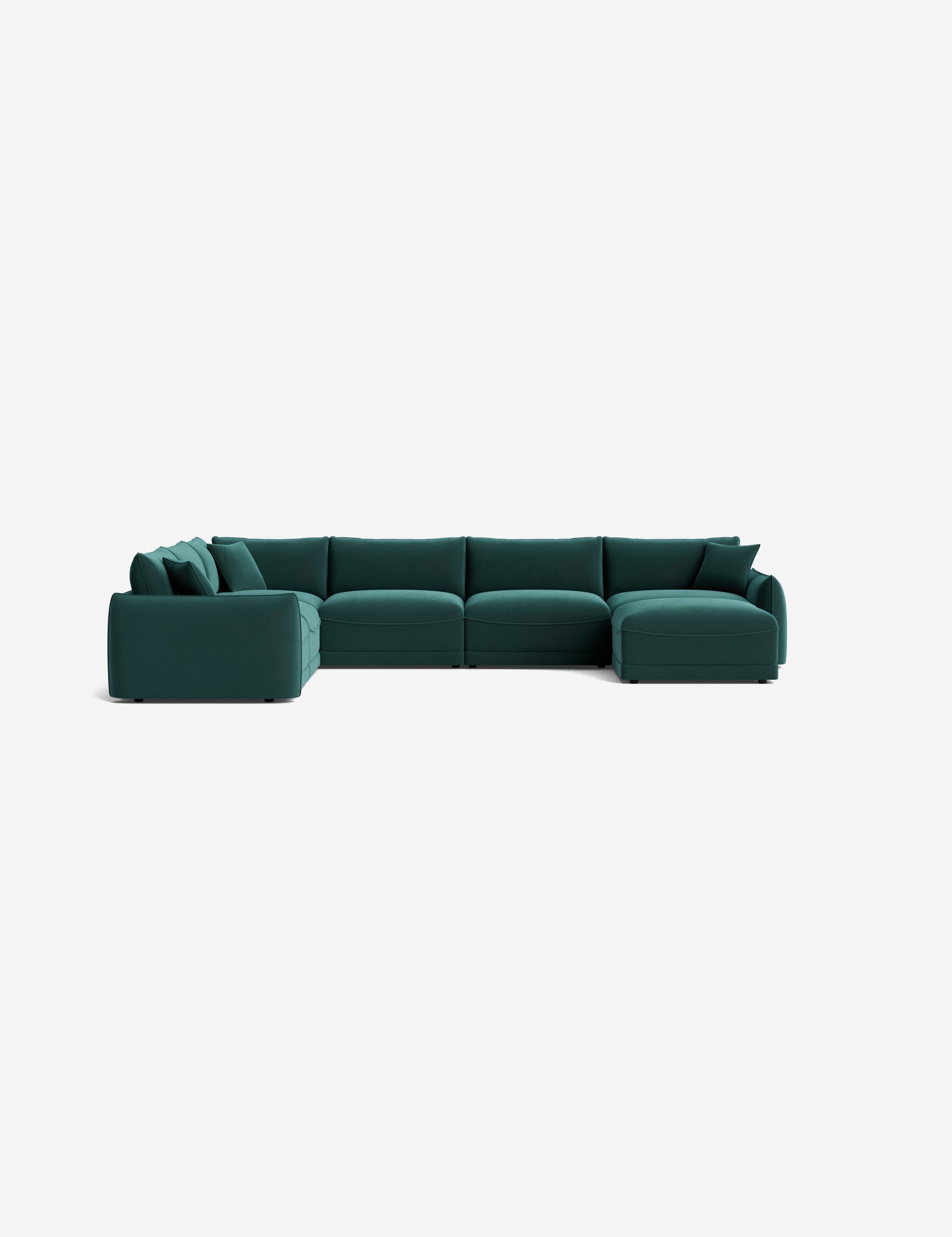 Lulu and Georgia Balmer Modular Corner Sectional Sofa With Ottoman - view 112