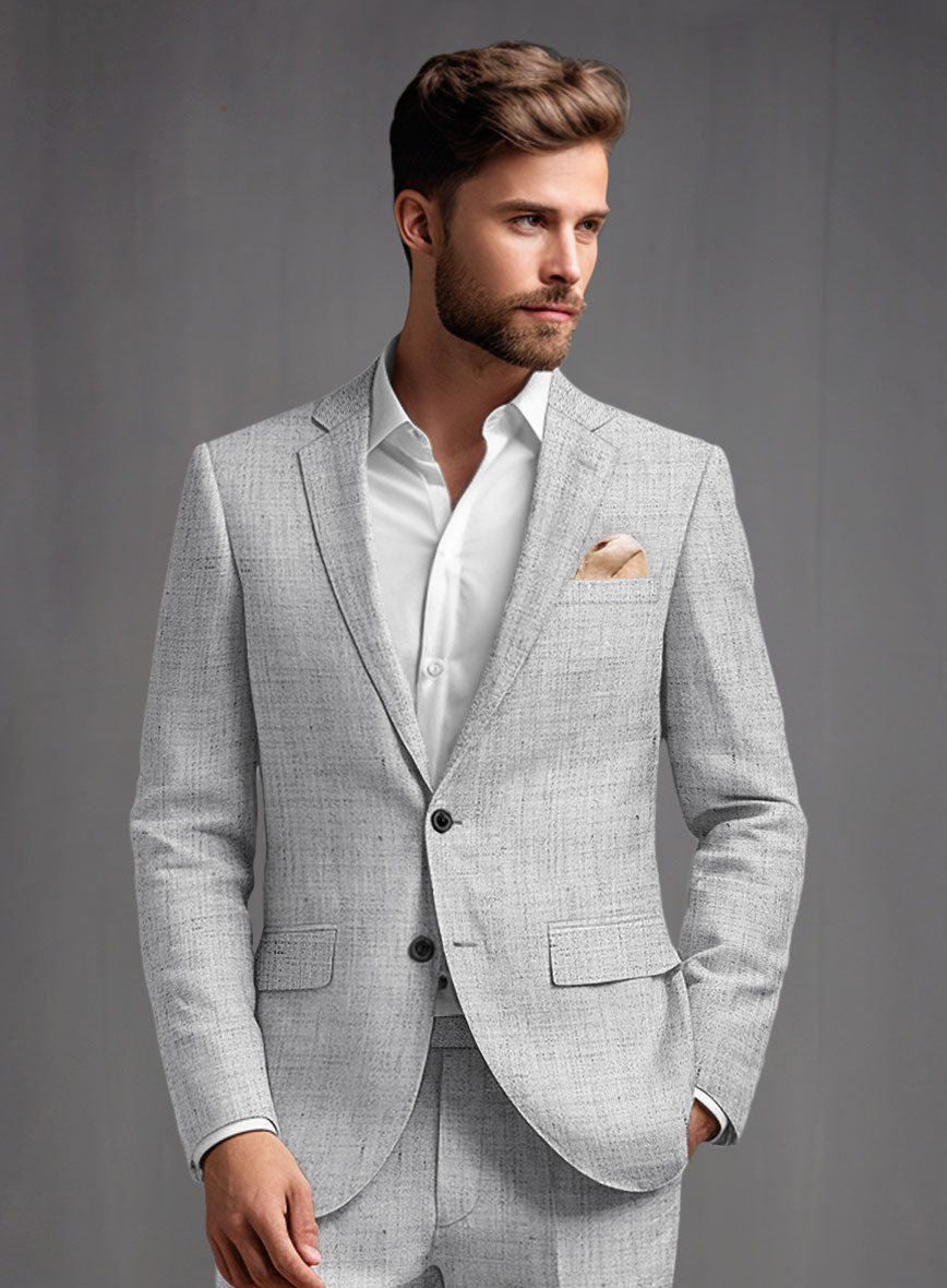 StudioSuits Solbiati Haze Gray Linen Jacket - view 2