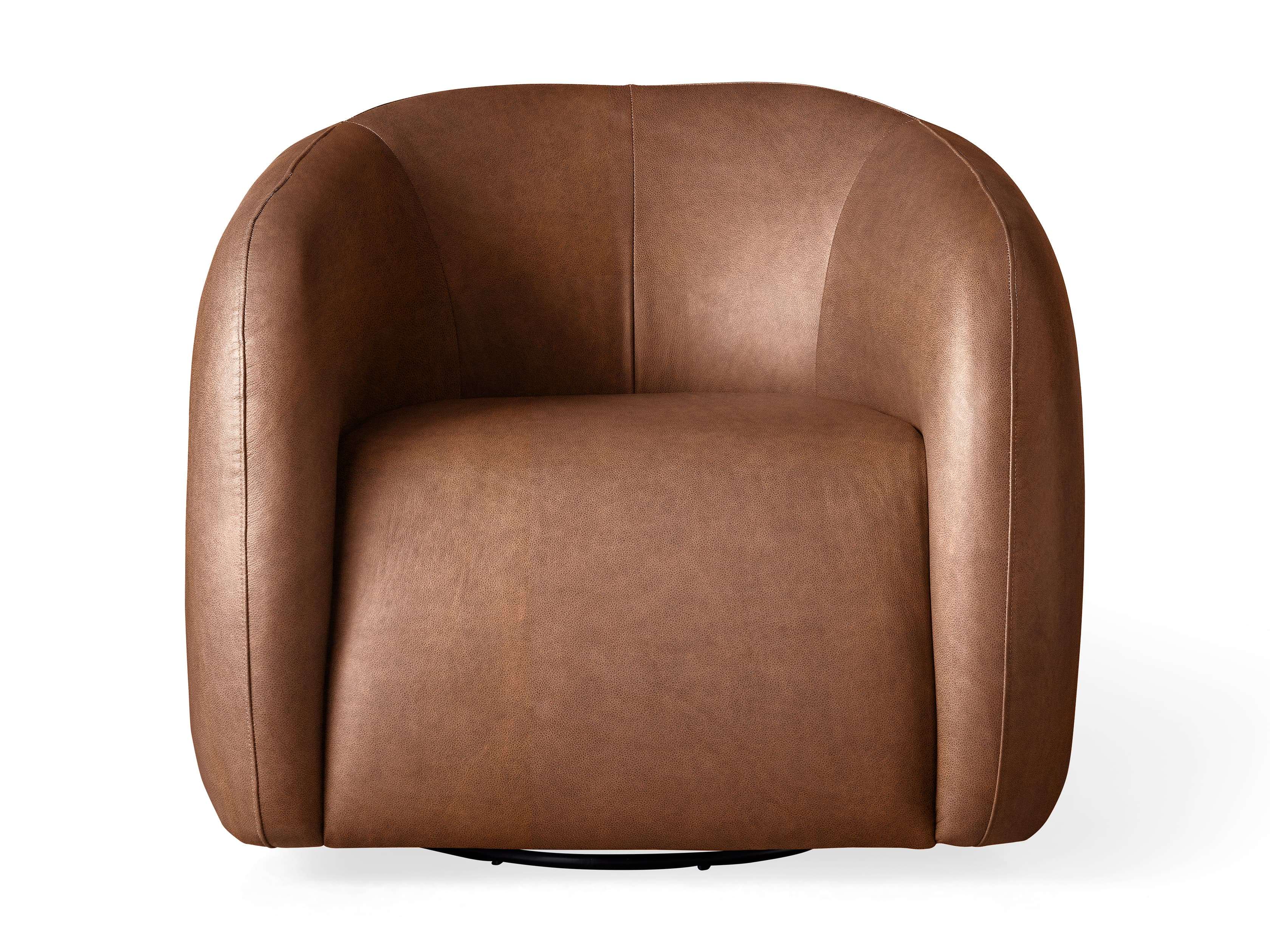 Arhaus Fresno Leather Swivel Chair