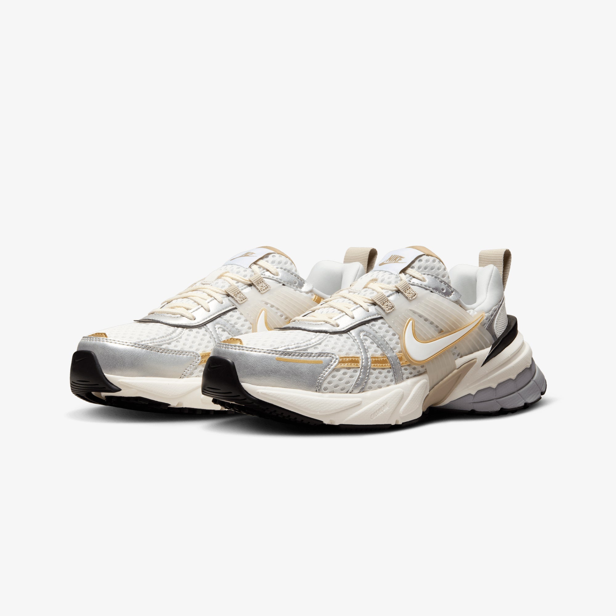 Nike | V2k Run { White/white-khaki-metallic Silver - view 3