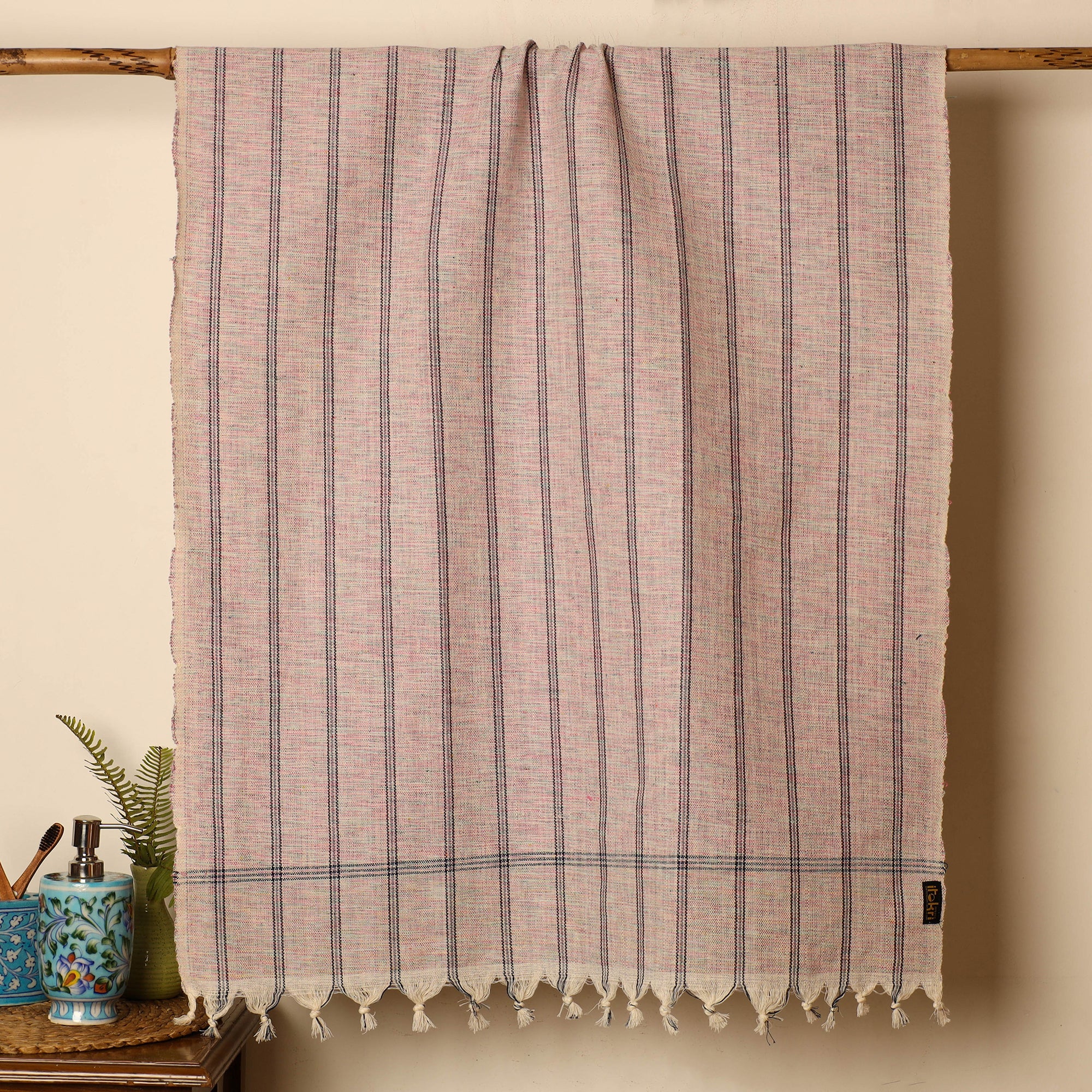 GWALIOR HANDLOOMS Brown - Handloom Fine Cotton Gamcha Bath Towel 10 - view 2