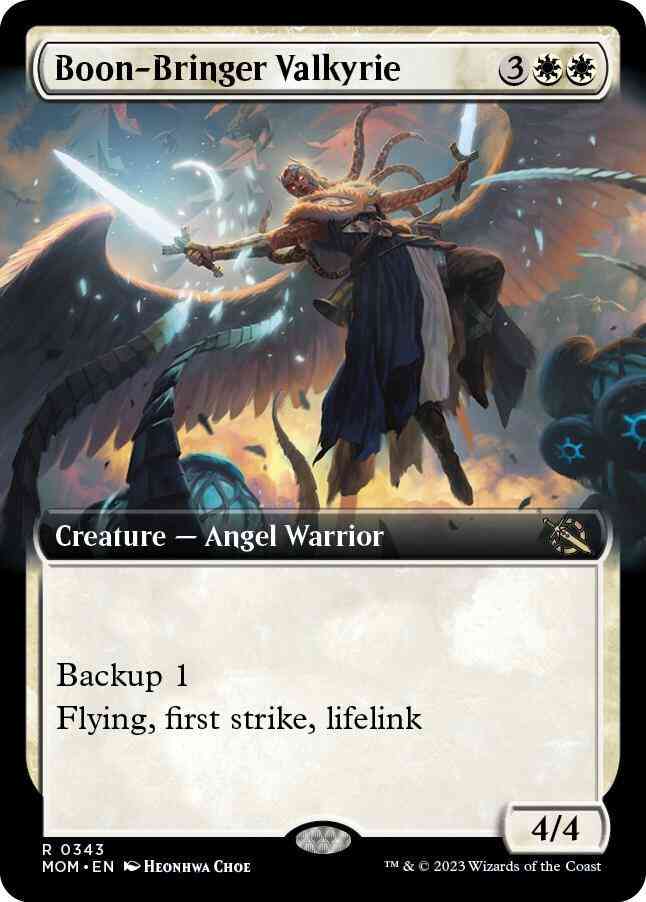 Boon-bringer valkyrie 343 – Magic Boon-Bringer Valkyrie [343] [Extended Art] [March of the Machine] [Non-Foil]