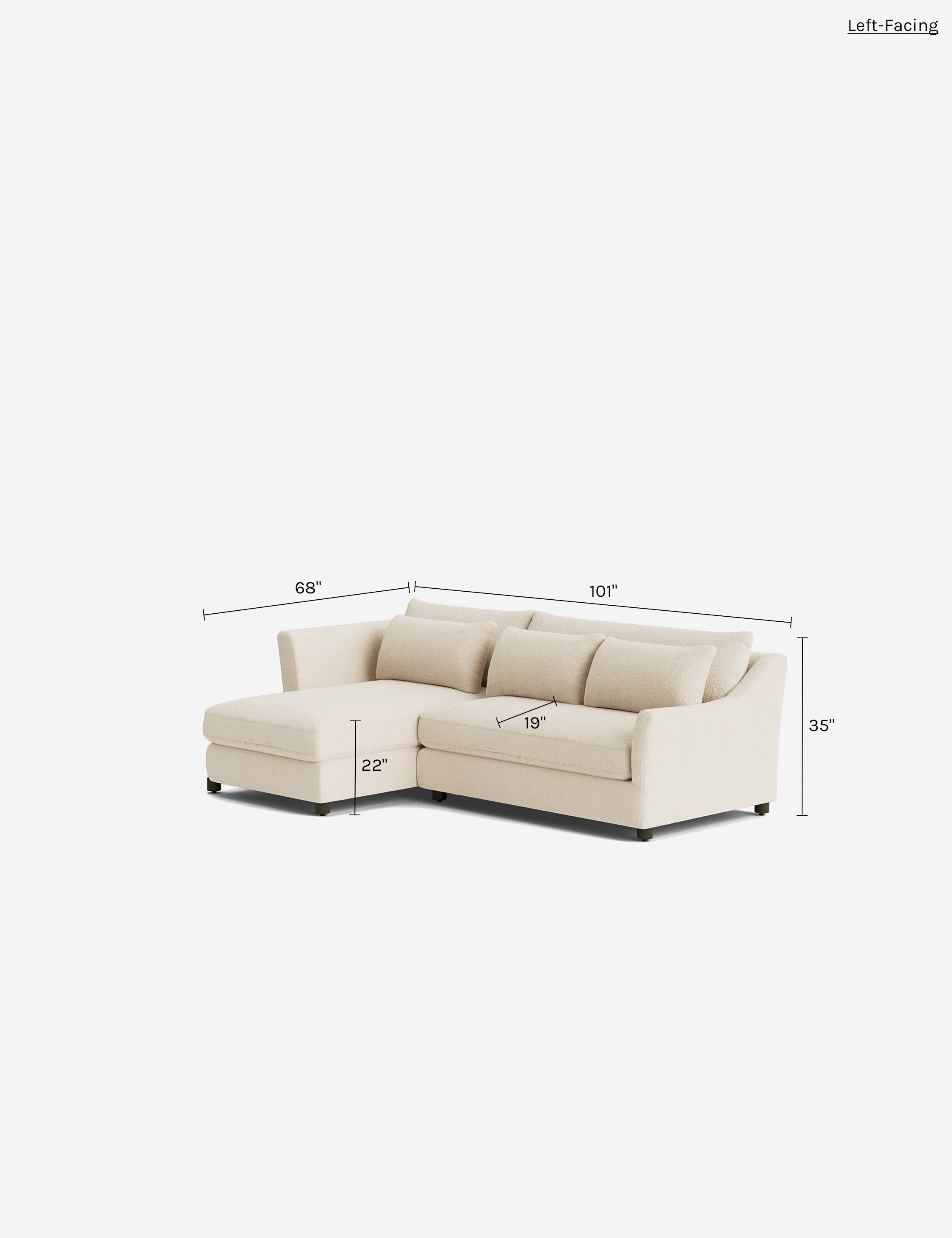 Lulu and Georgia Niven Chaise Sectional Sofa - view 250