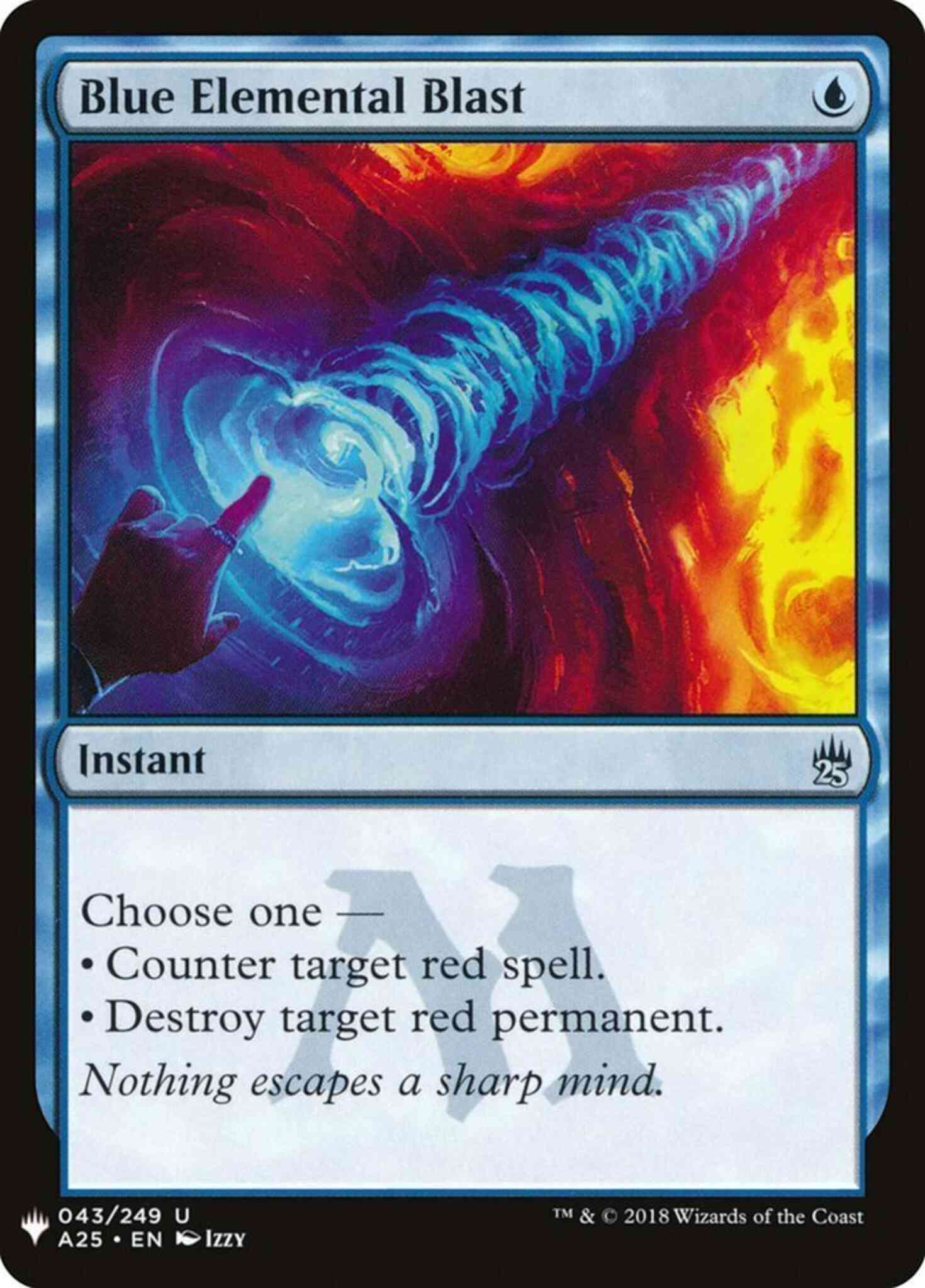 Magic Blue Elemental Blast [A25-43] [The List] [Non-Foil]