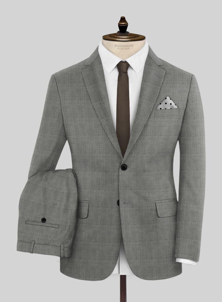 StudioSuits Reda Fivaro Black Checks Wool Suit