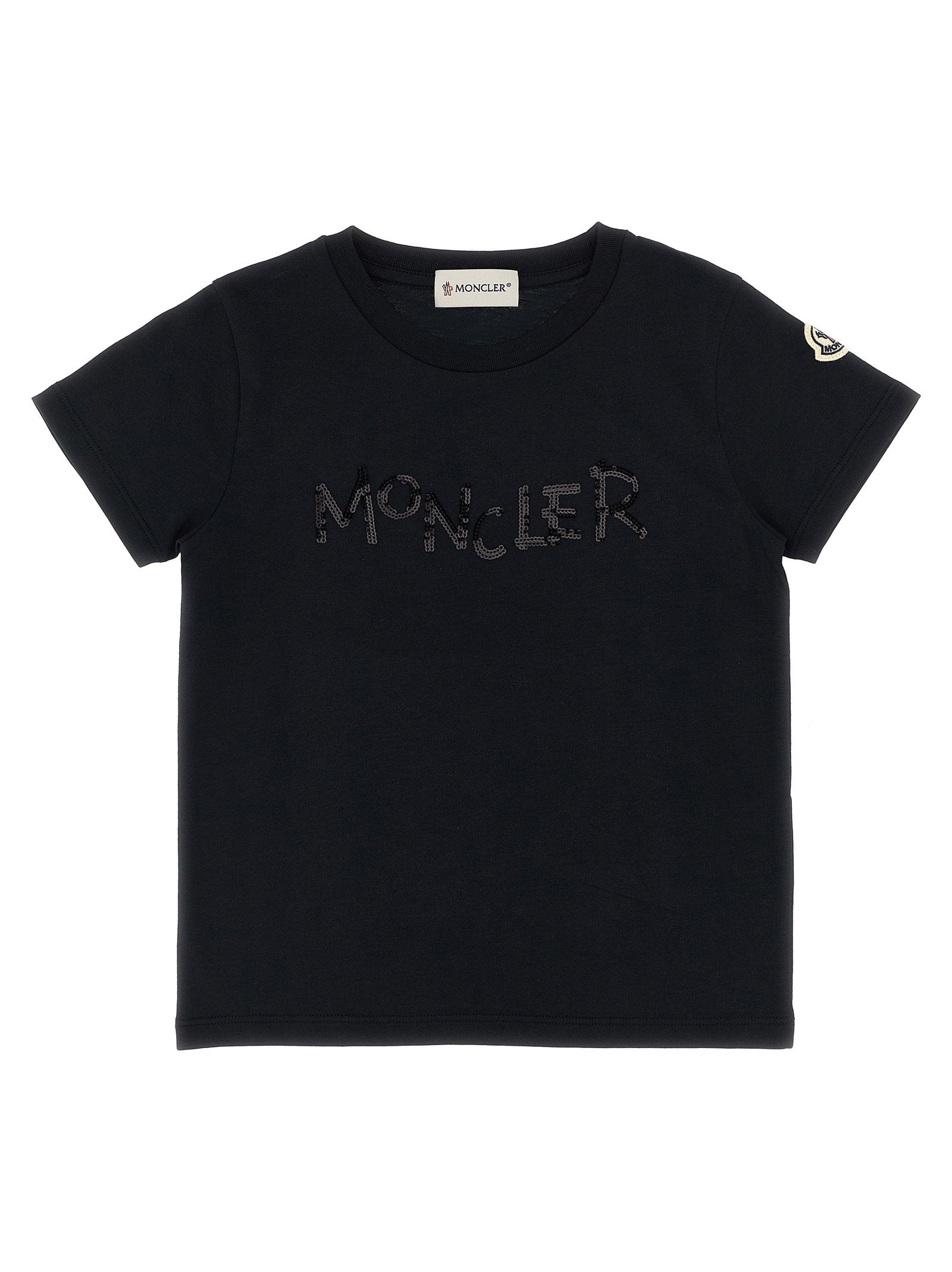 Moncler Enfant Sequins Logo T-shirt – 100% cotton