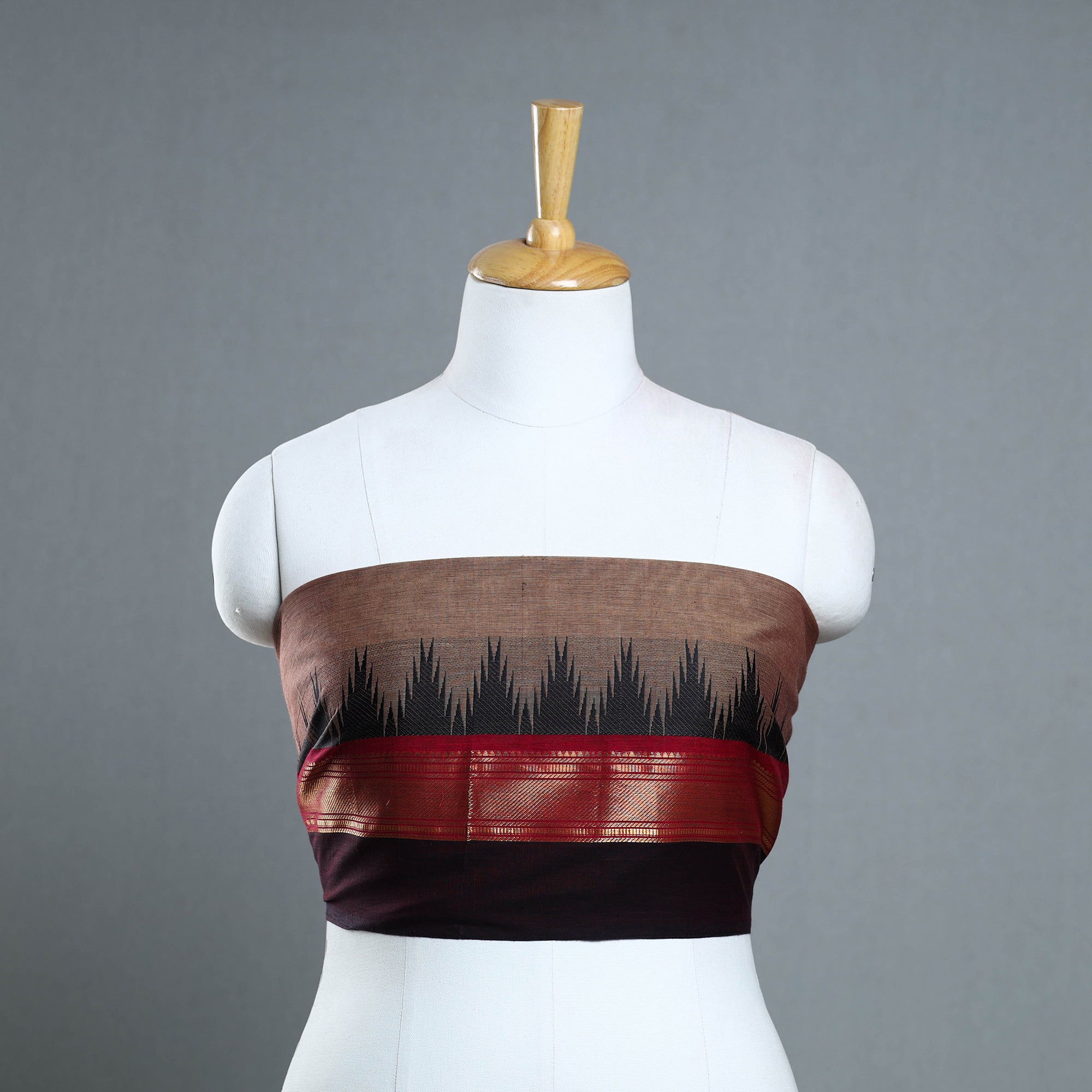 NOORI BAZAR Brown - Kanchipuram Cotton Blouse Piece 57