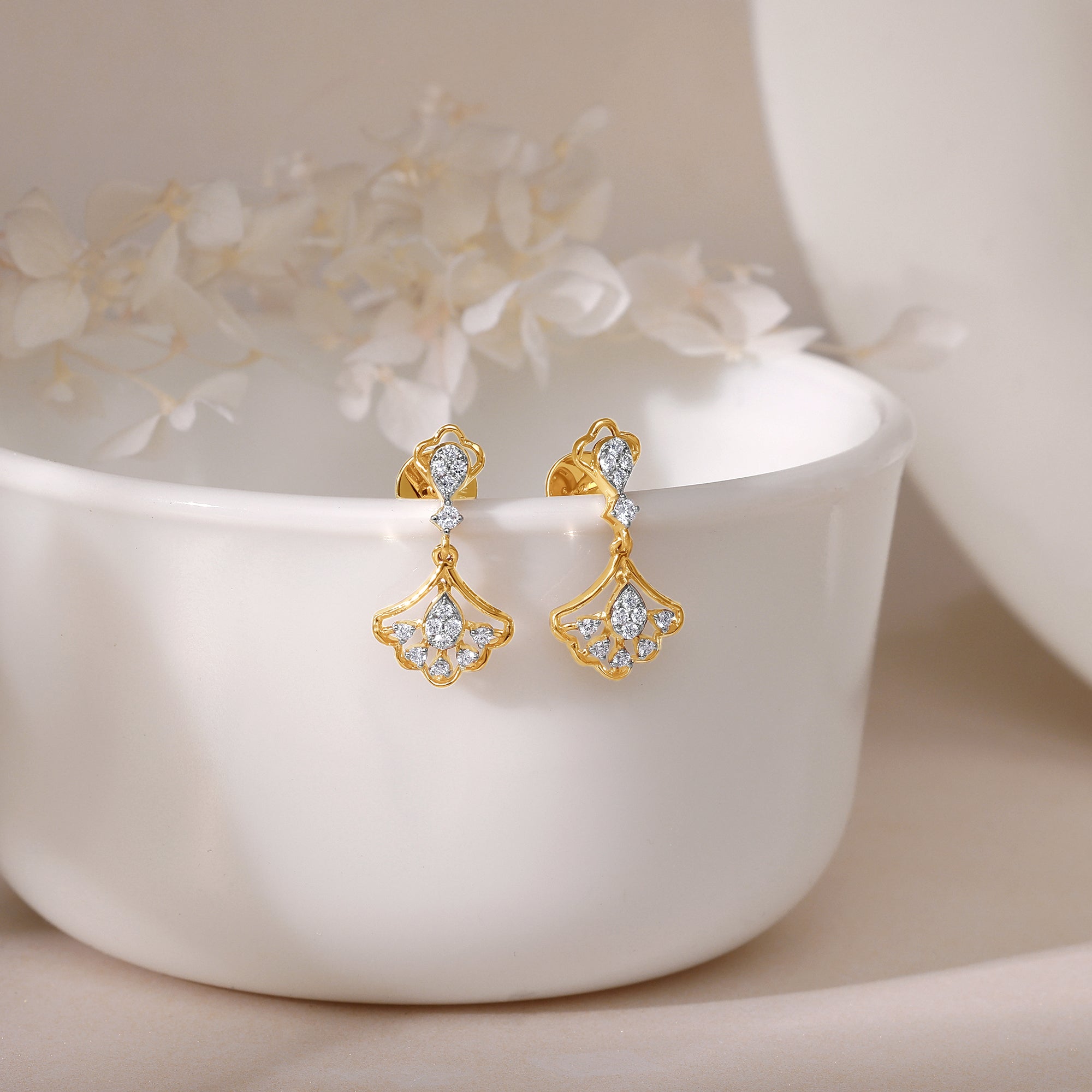 GIVA Jewellery Gold Bonita Earrings - view 2