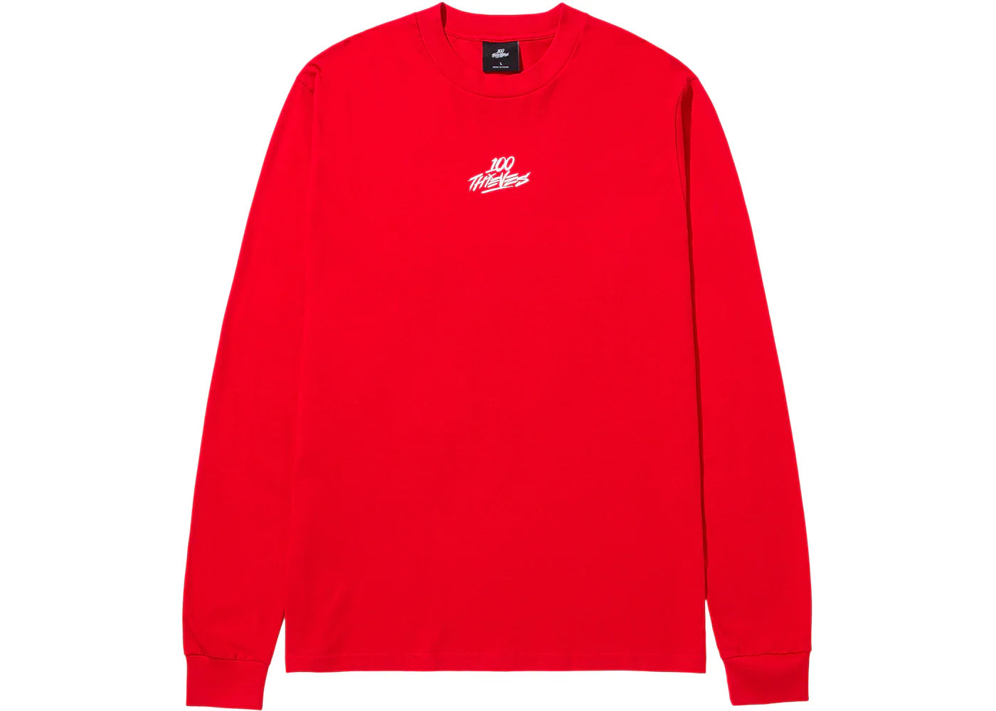 100 Thieves Foundations Geoprint LS T-Shirt Red