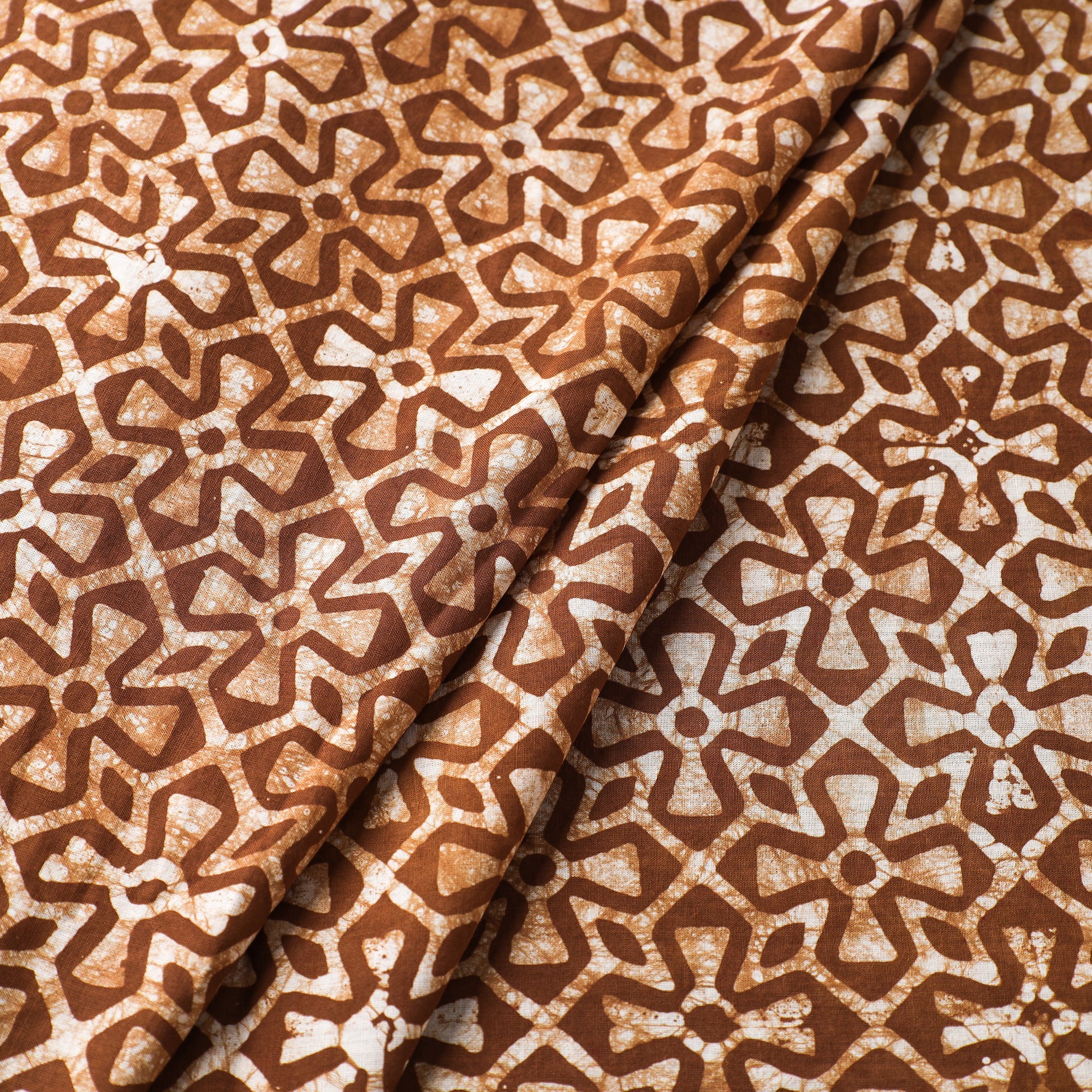 BATIK BY MD. SHARIFF Brown - Hand Printed Cotton Batik Fabric 22 - view 2