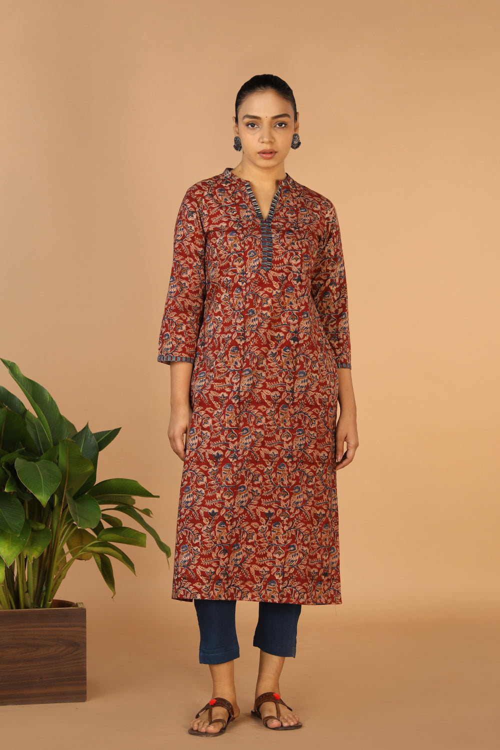 Kalanjali Ethnics Kalamkari Handblock printed kurta - view 4