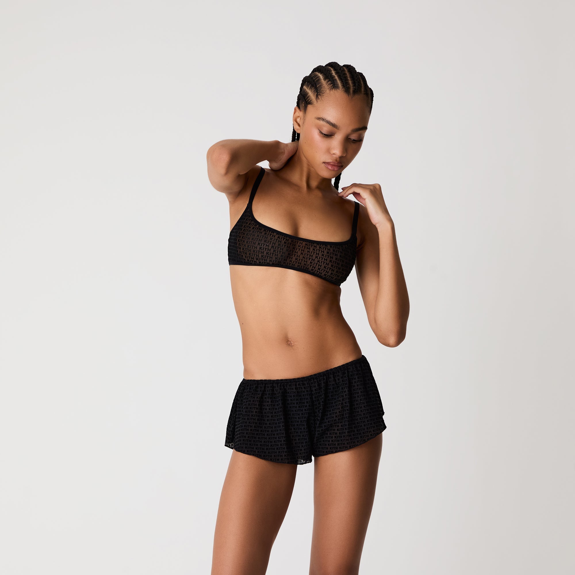 Kith Women Mesh Tap Shorty - Black - view 2