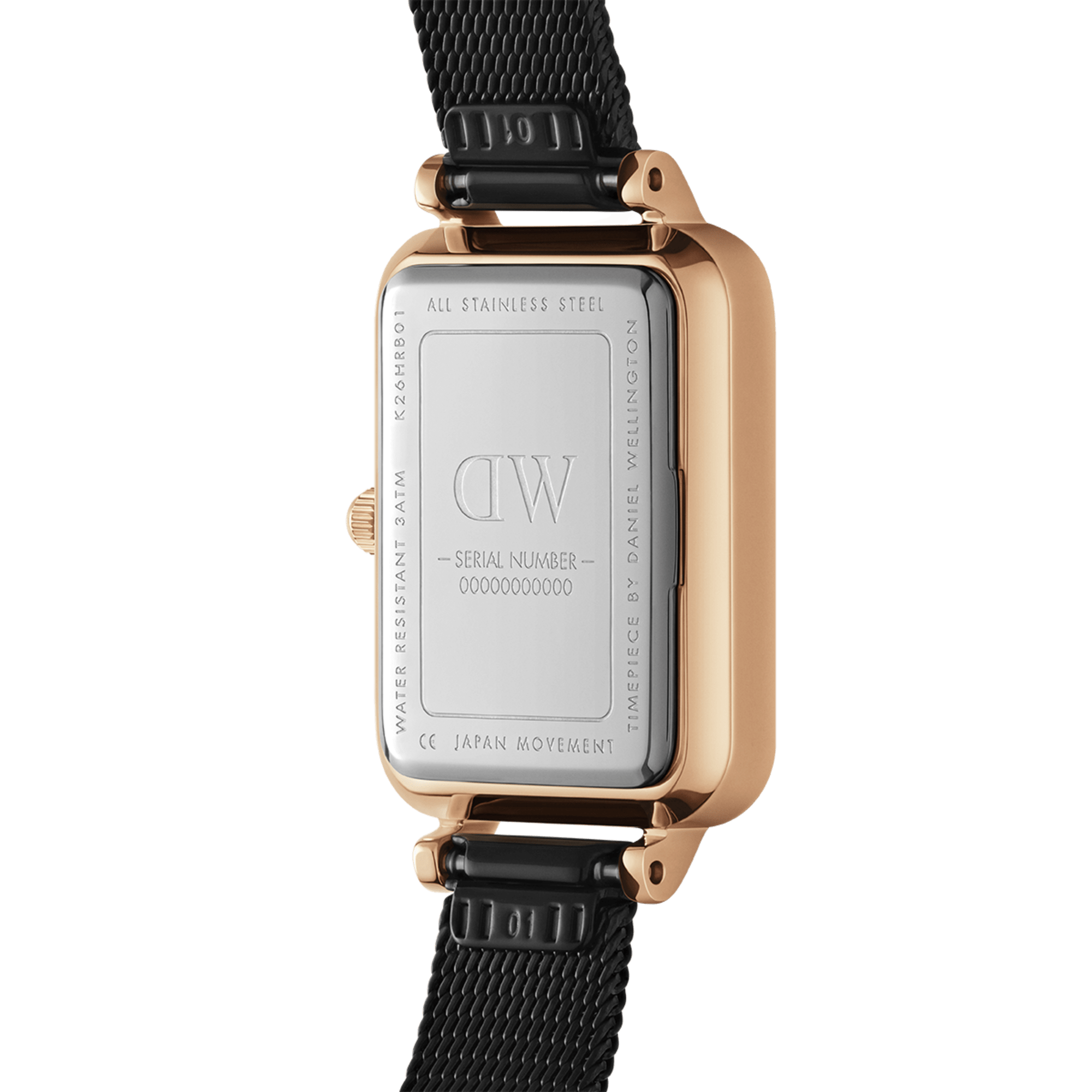 Daniel Wellington Quadro Pressed Ashfield Black & Rose Gold - view 3