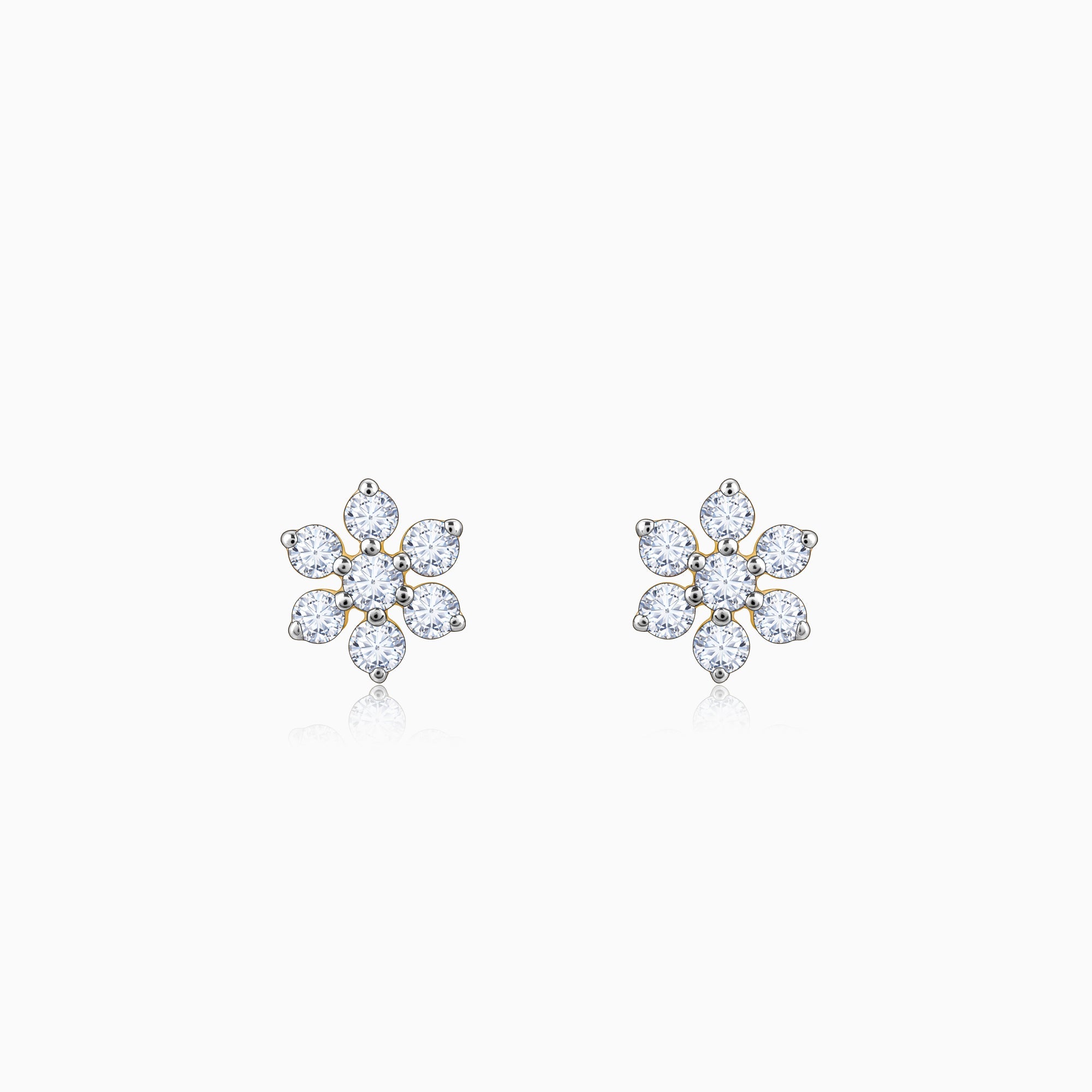 GIVA Jewellery Gold Truly Beau Diamond Earrings