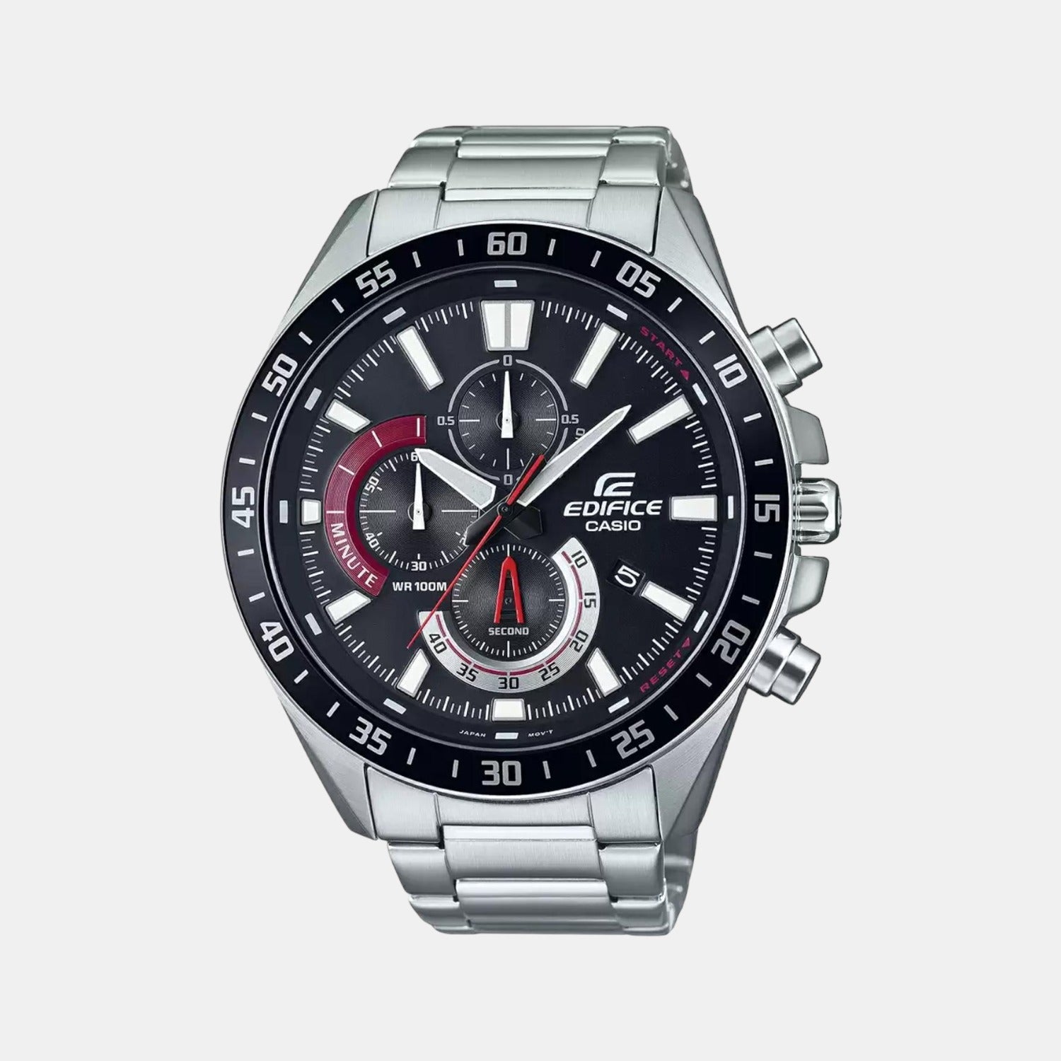 Casio Edifice Men Quartz Blue Dial Chronograph Stainless Steel Watch ED532