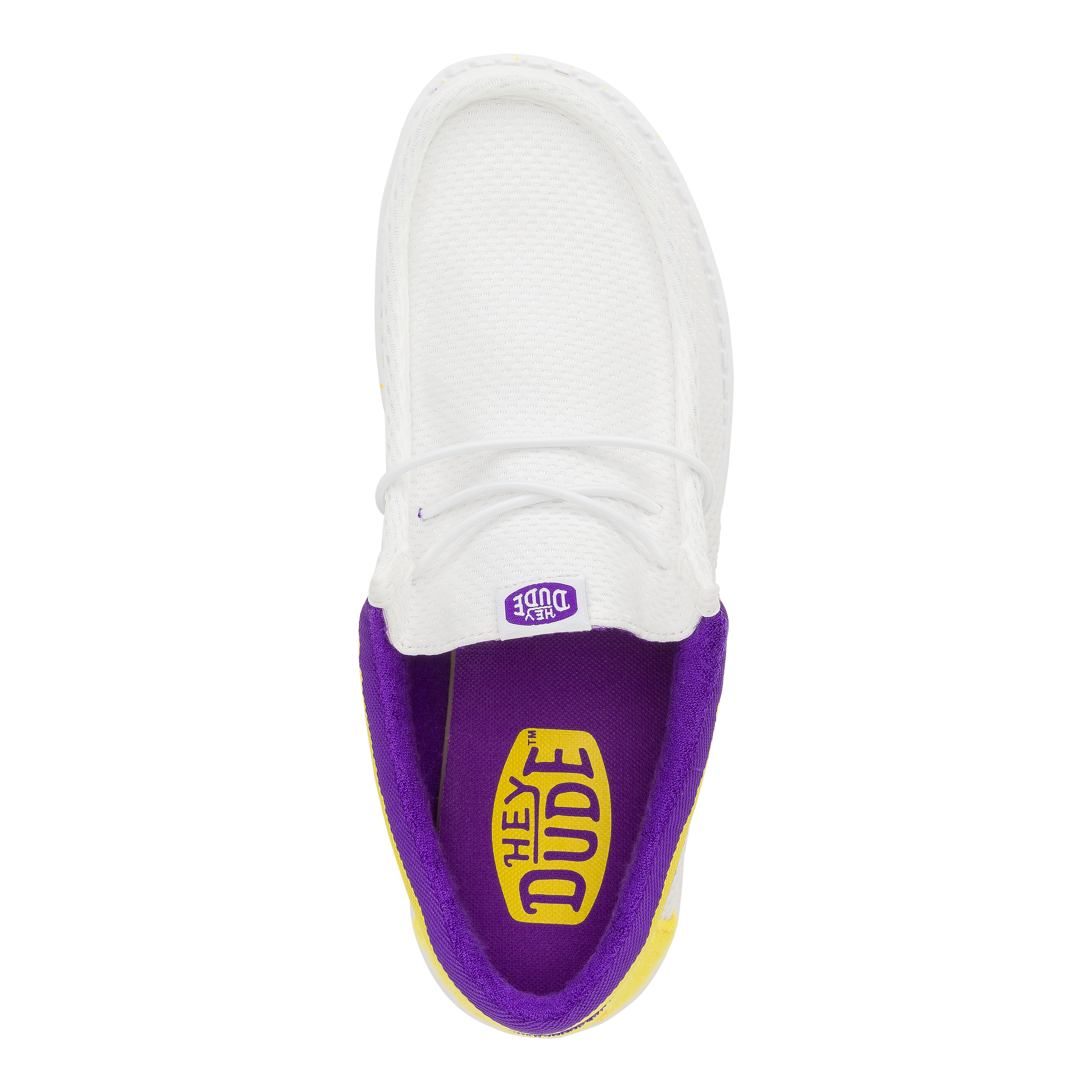 HEYDUDE shoes Wally Varsity Jersey - White Yellow - view 6