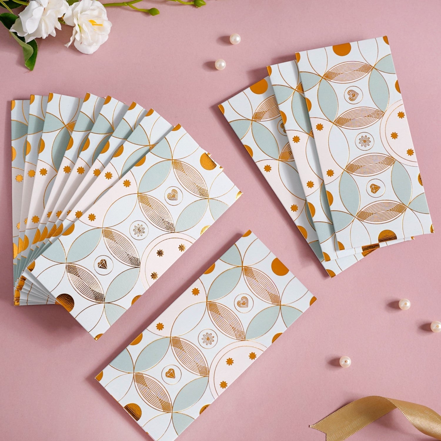 Nestasia Set Of 12 Light Blue Premium Paper Envelope For Gifting Money