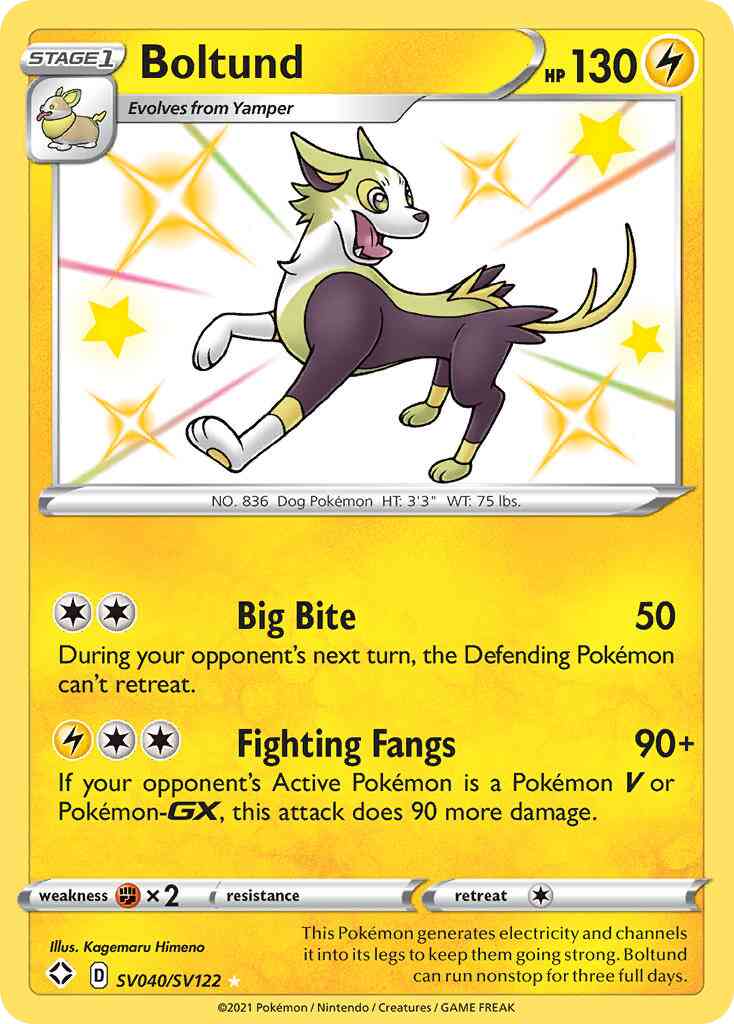 Rare shiny swsh45sv-sv040 – Pokémon Boltund - SV040/SV122 - Rare Shiny [swsh45sv-SV040] [Holo]