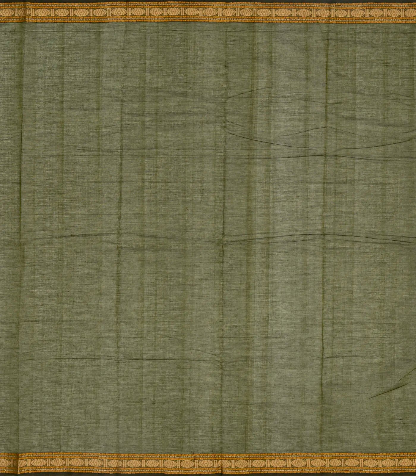 RmKV Dark Green Handloom Kanchi Cotton Saree With Checks - view 4