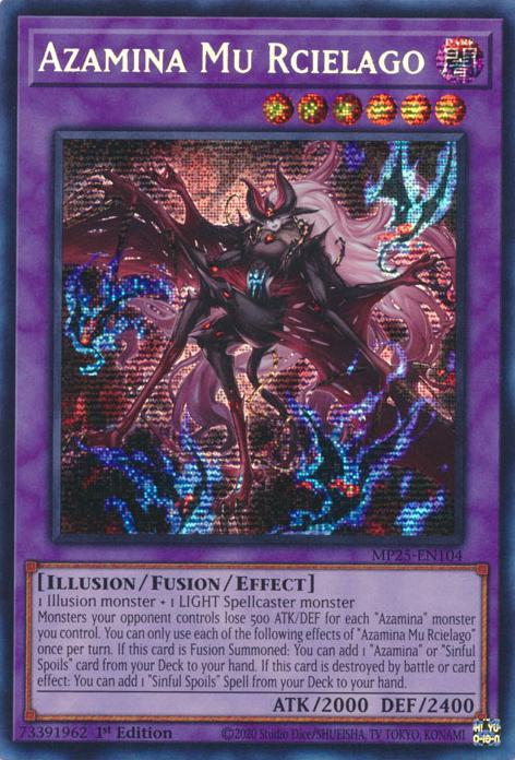 Yu-Gi-Oh! Azamina Mu Rcielago - MP25-EN104 - Prismatic Secret Rare - 1st Edition