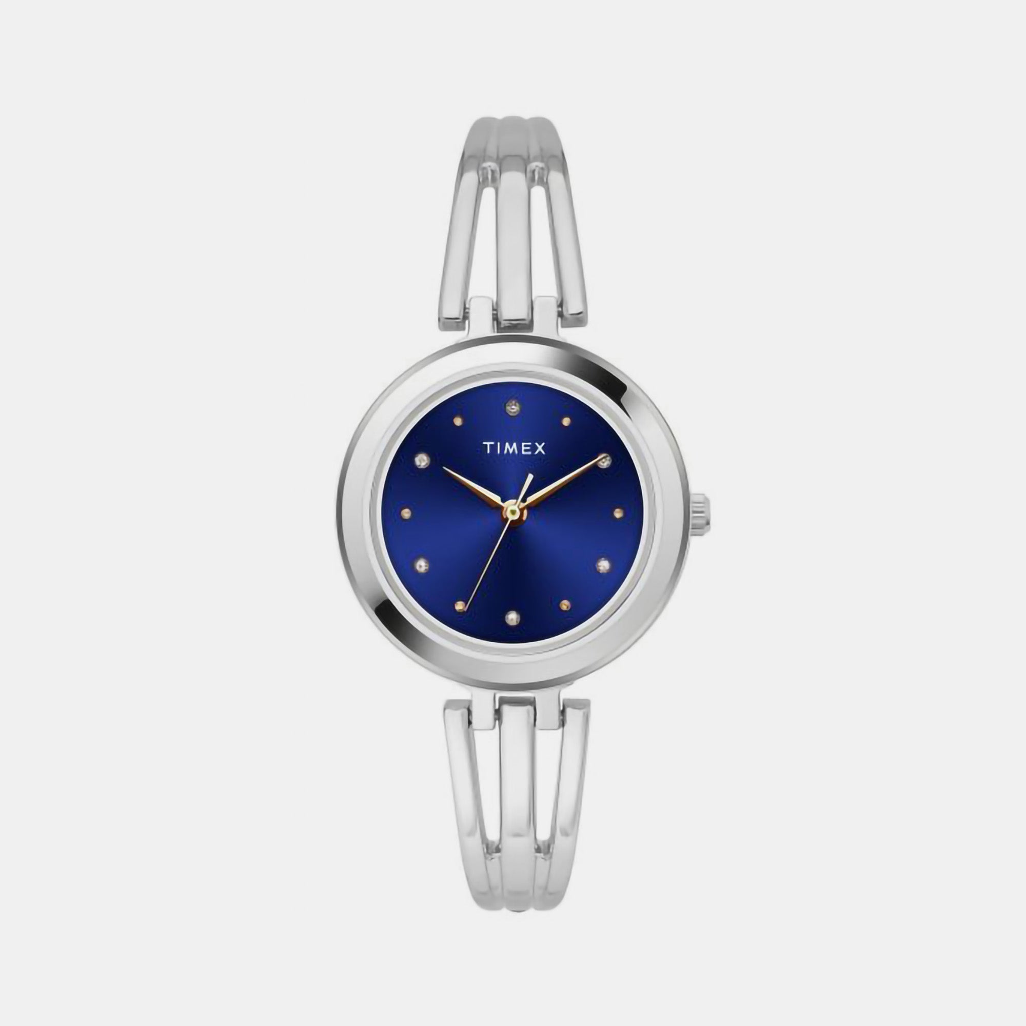 Timex Fashion Women Quartz Blue Dial Analog Stainless Steel Watch TWTL12103