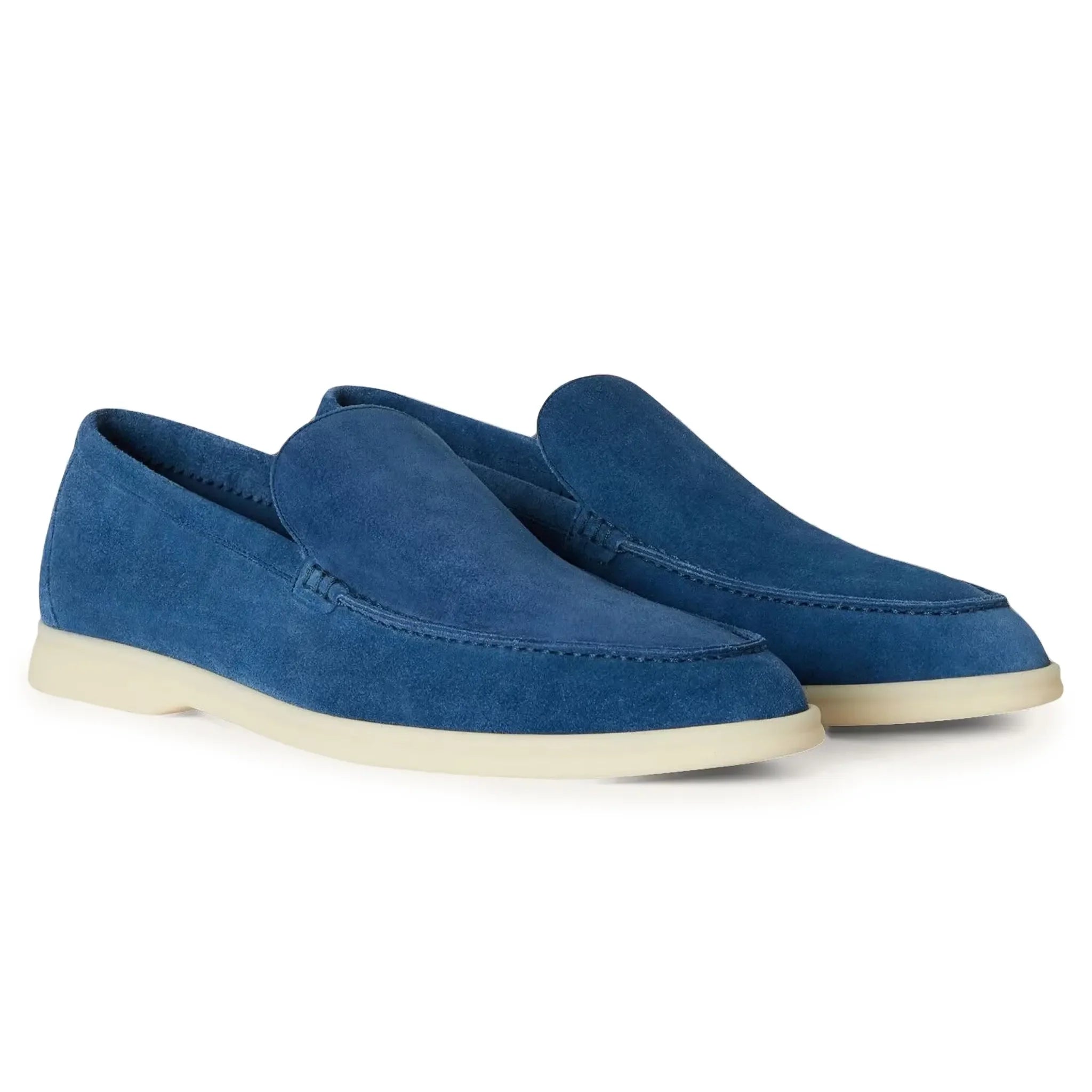 Loro Piana Summer Walk Suede Cobalt Ink Loafers - view 2